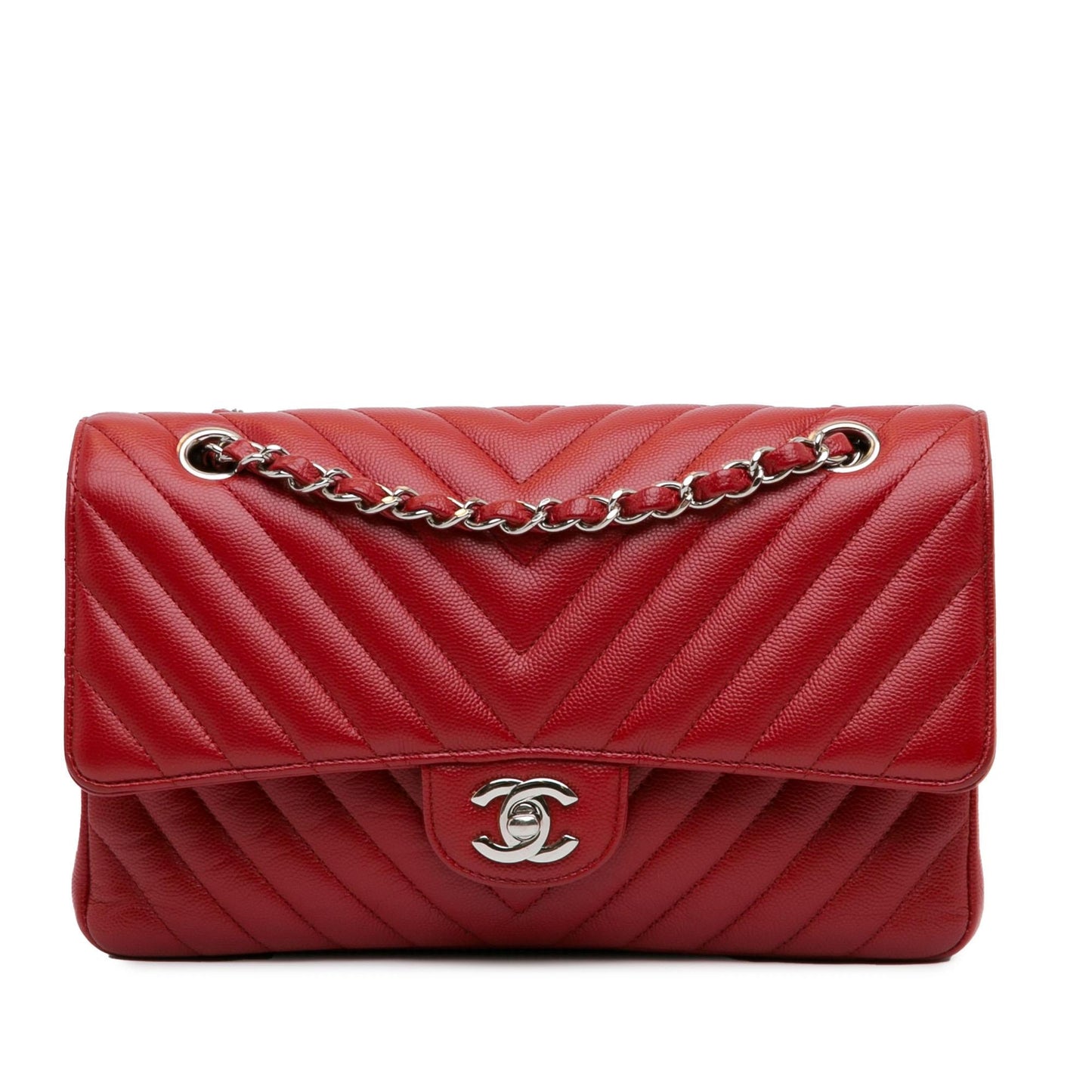 Chanel Classic Chevron Caviar Double Flap SHG-yLe4XT Handbag