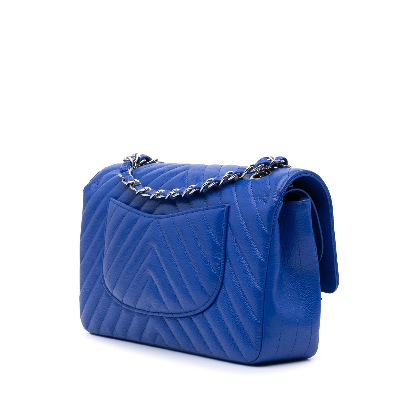 Chanel Classic Chevron Caviar Double Flap Handbag Flap 1