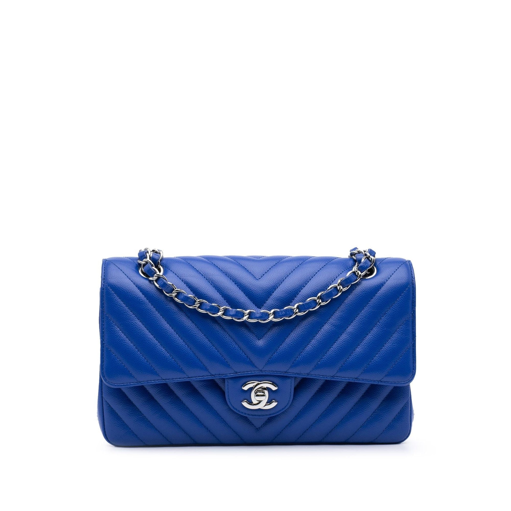 Chanel Classic Chevron Caviar Double Flap Handbag Flap 3