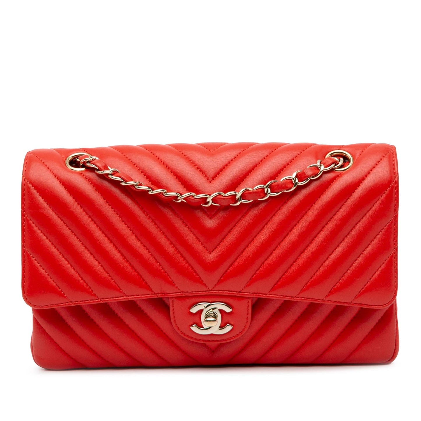 Chanel Classic Chevron Lambskin Double Flap SHG-PfQlYr Handbag