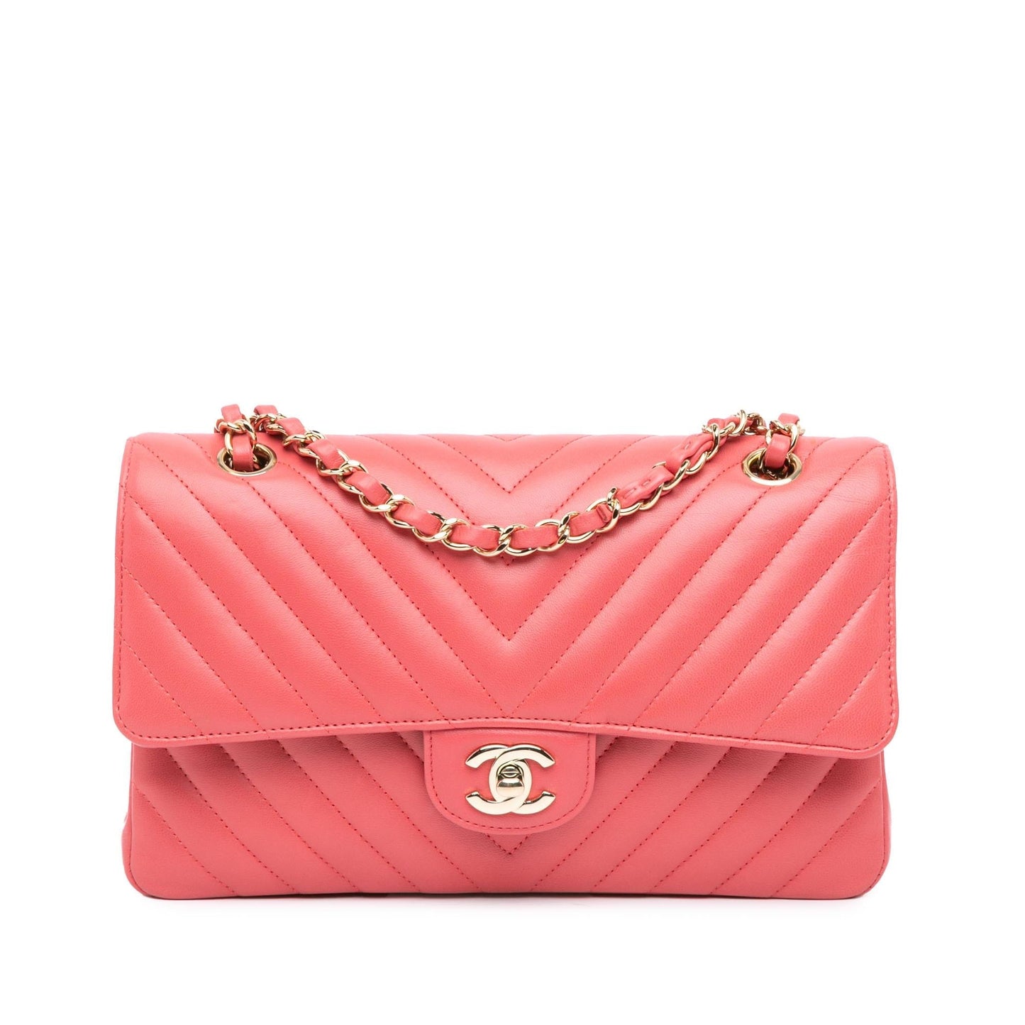 Chanel Classic Chevron Lambskin Double Flap Handbag Double Flap