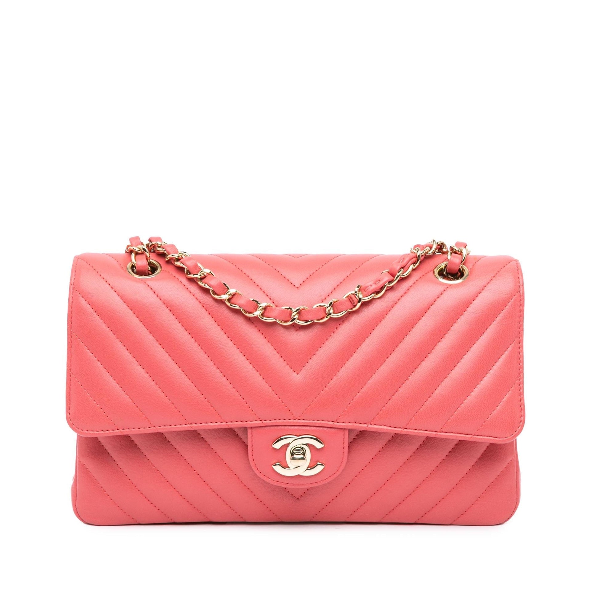 Chanel Classic Chevron Lambskin Double Flap Handbag Double Flap