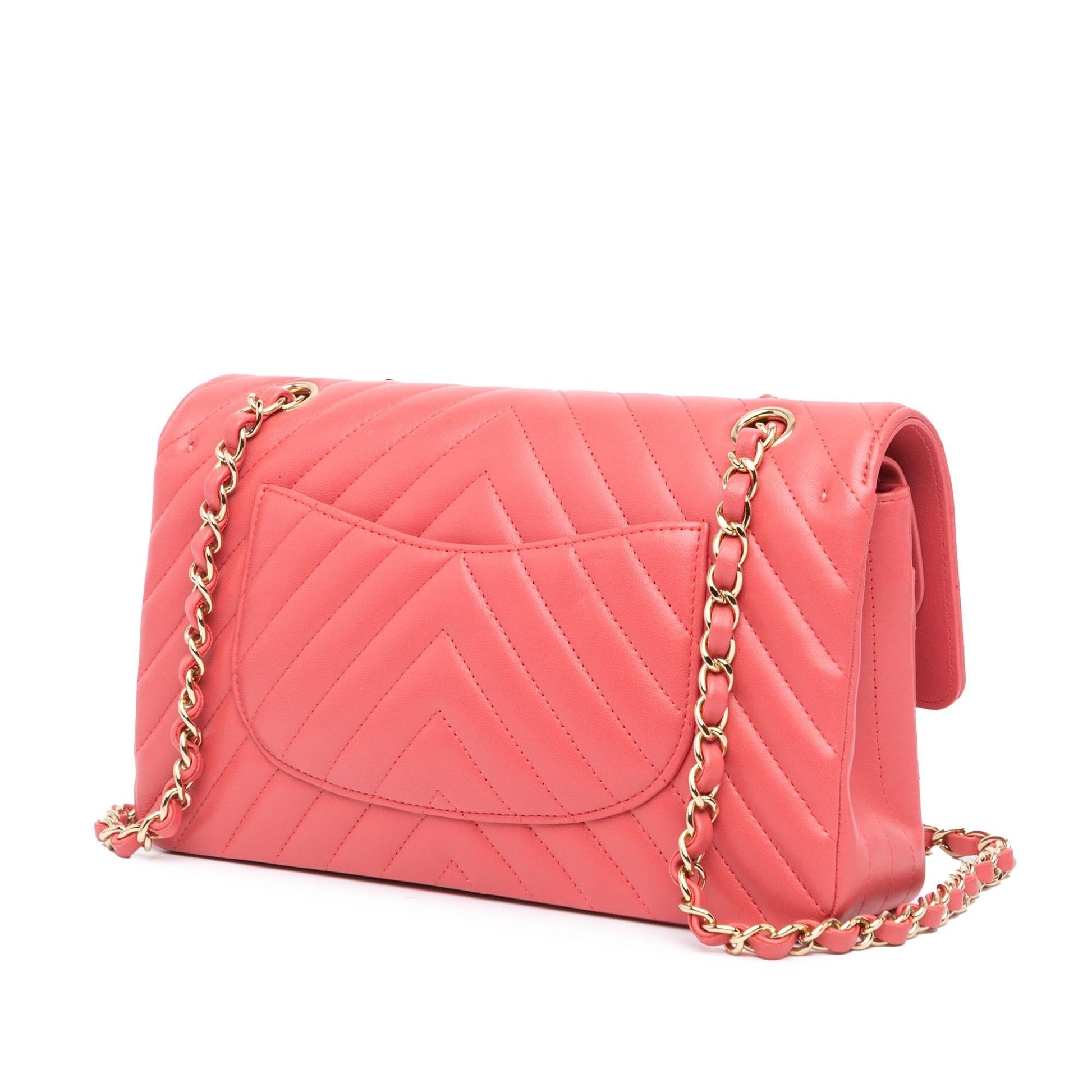 Chanel Classic Chevron Lambskin Double Flap Handbag Double Flap