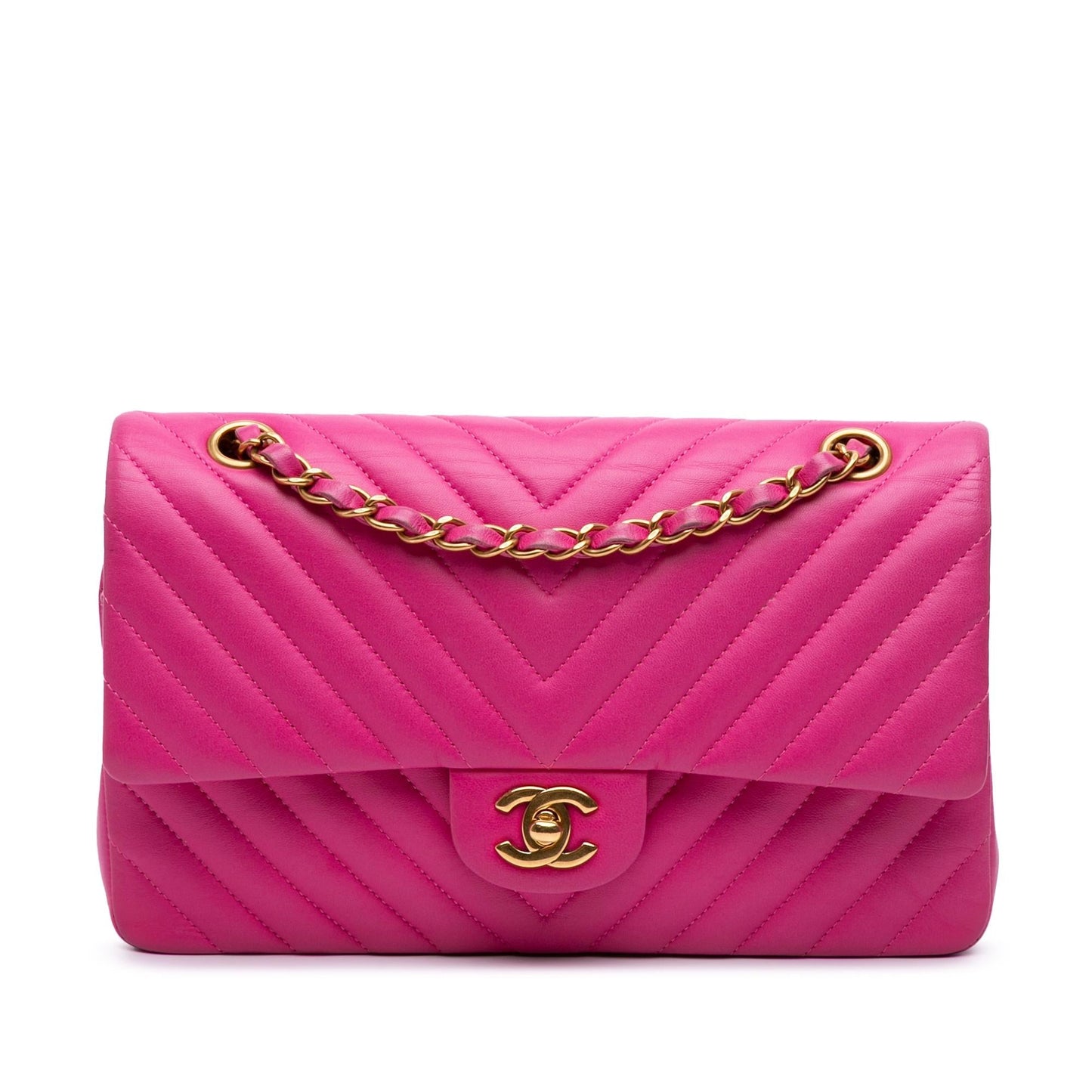 Chanel Classic Chevron Lambskin Double Flap Handbag Flap 7