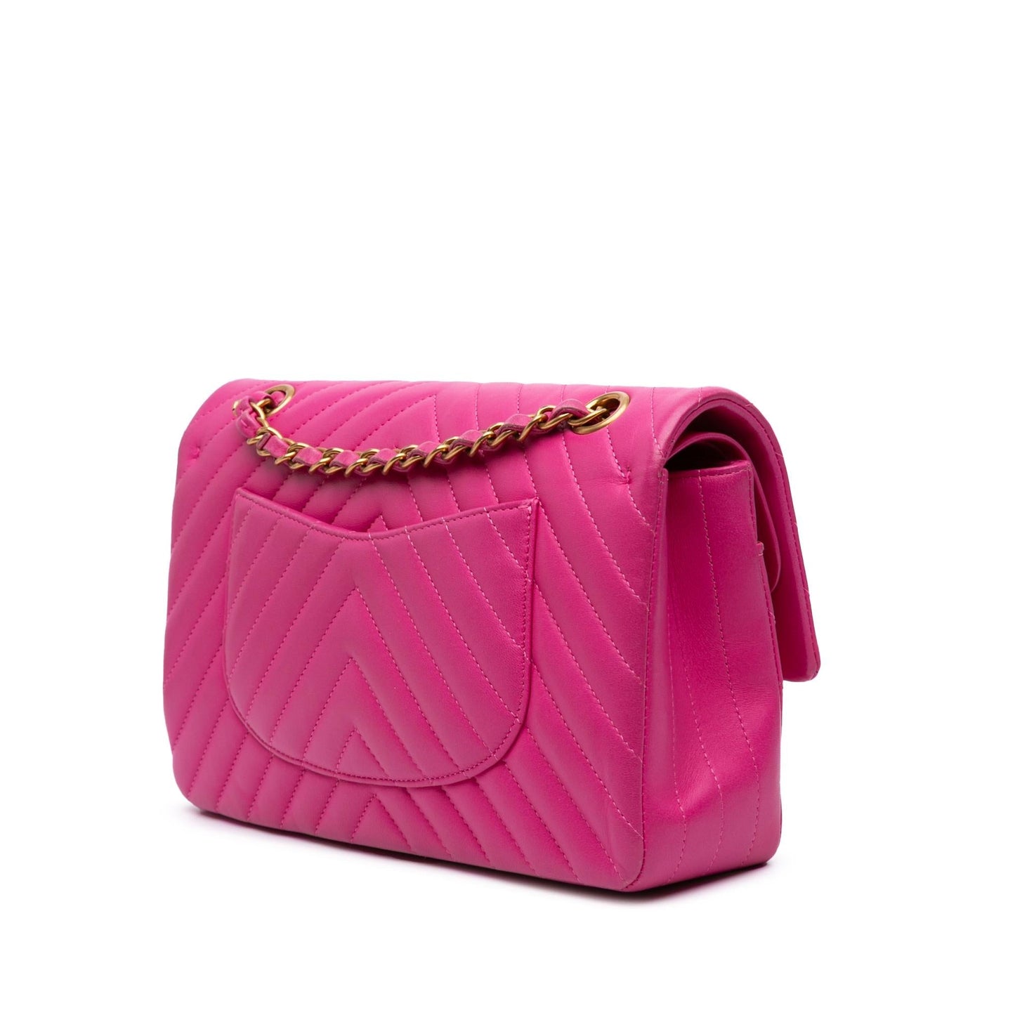 Chanel Classic Chevron Lambskin Double Flap Handbag Flap 7
