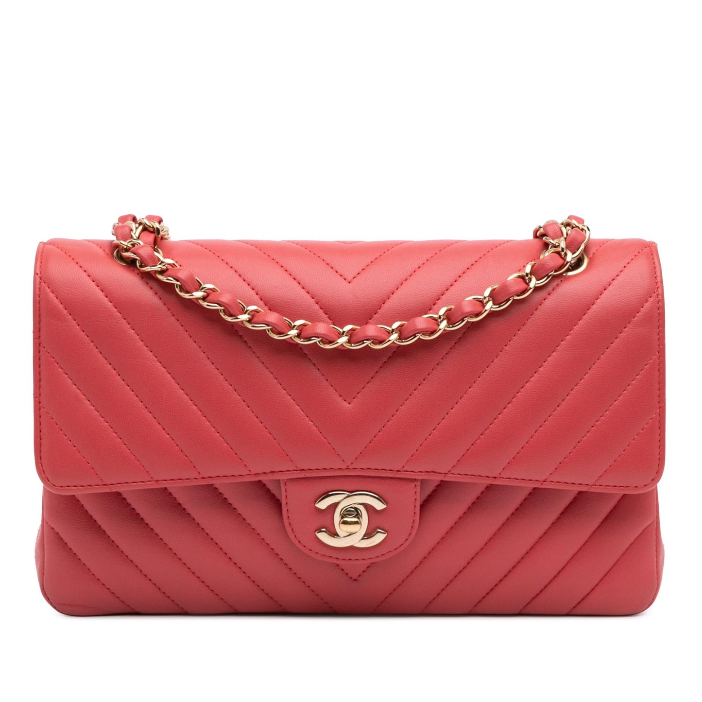 Chanel Classic Chevron Lambskin Double Flap Handbag Flap 4