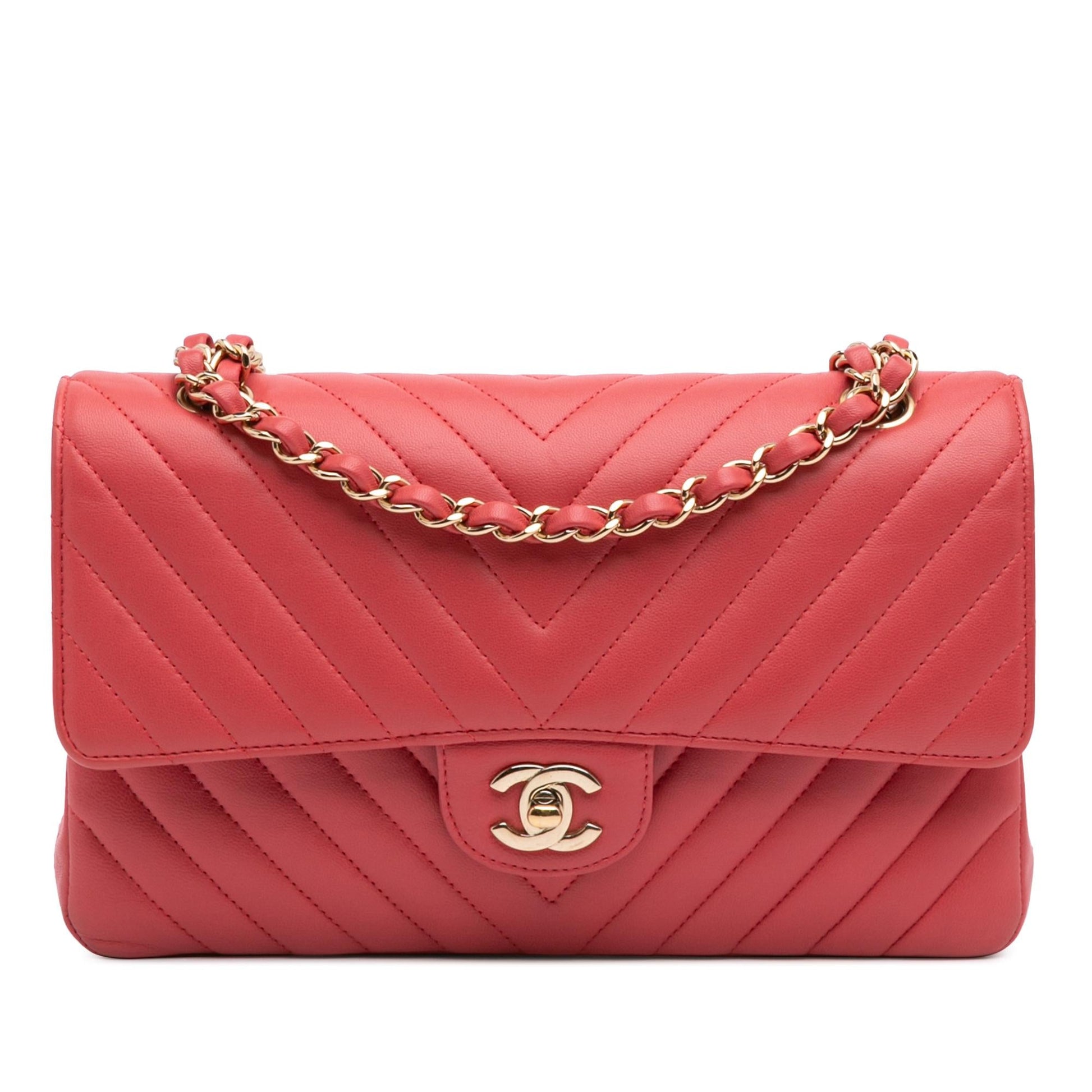 Chanel Classic Chevron Lambskin Double Flap Handbag Flap 4
