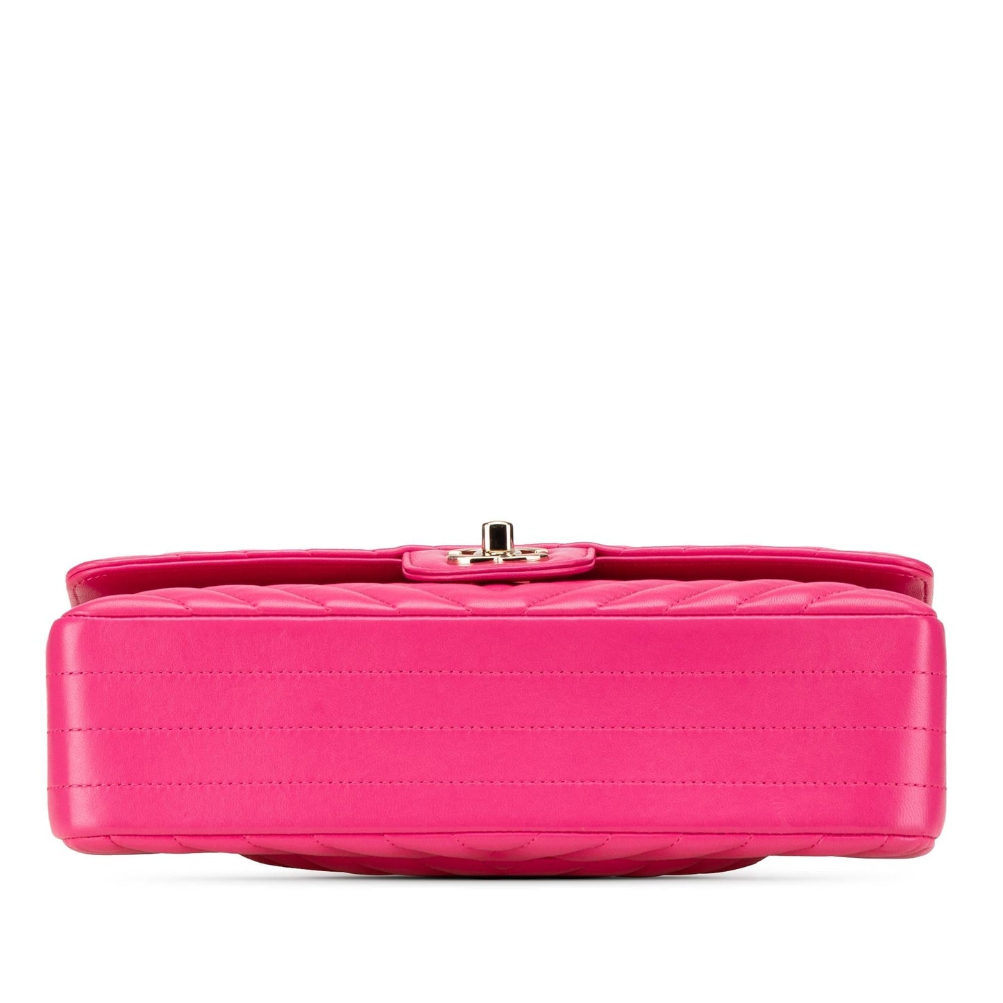 Chanel Classic Chevron Lambskin Double Flap Handbag Flap 10