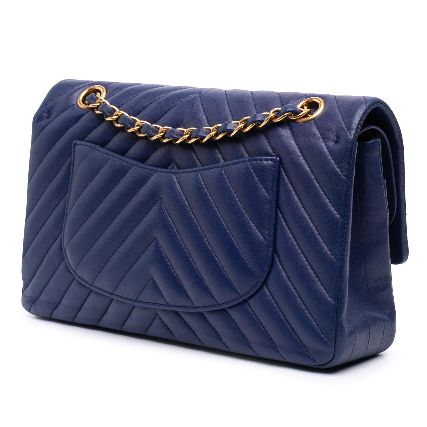 Chanel Classic Chevron Lambskin Double Flap Handbag Flap 15