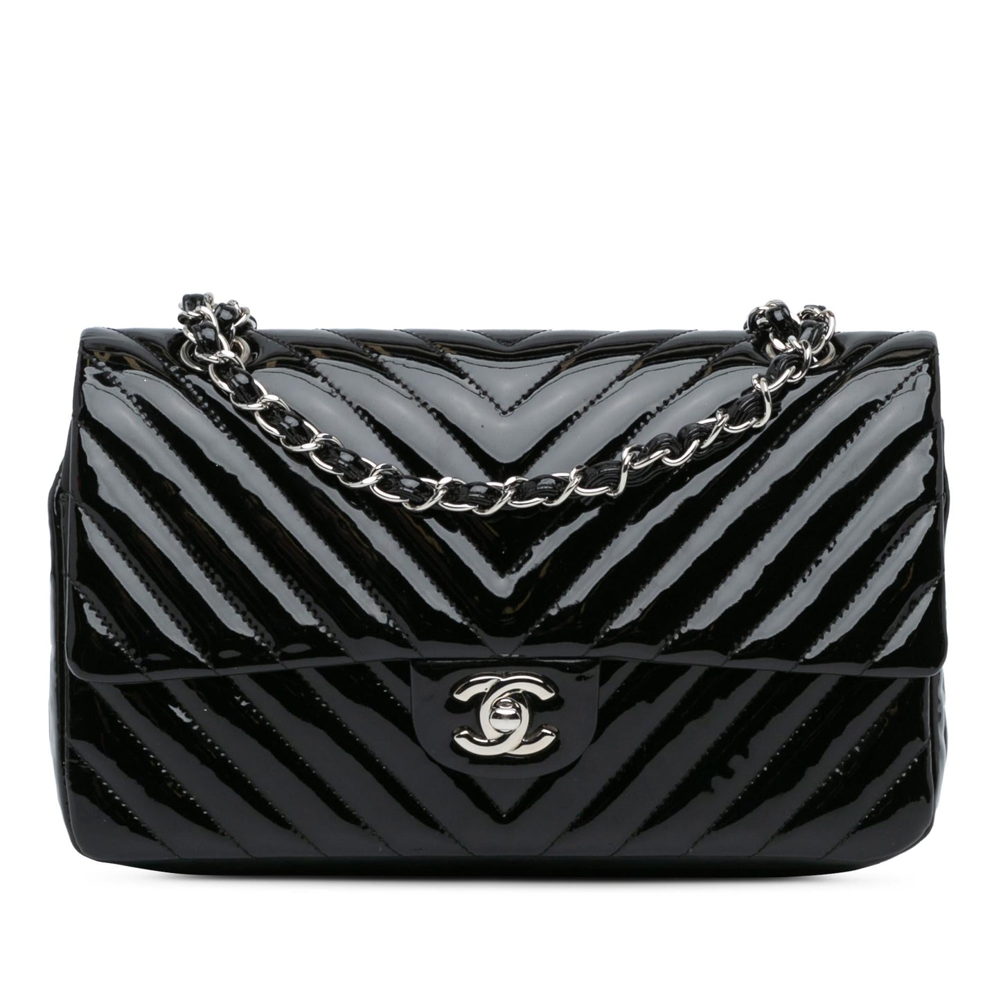 Chanel Classic Chevron Patent Double Flap SHG-Jqfuoq Handbag