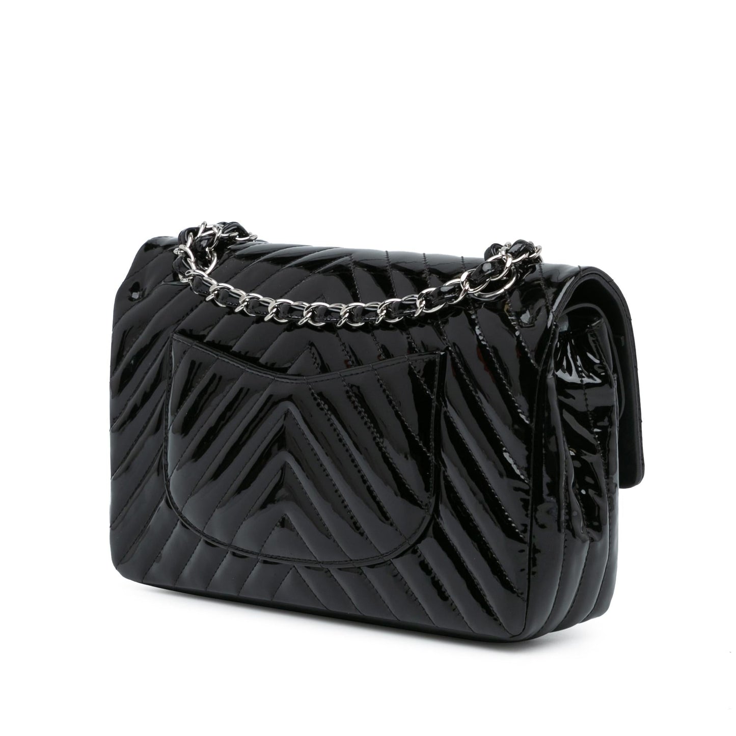 Chanel Classic Chevron Patent Double Flap SHG-Jqfuoq Handbag