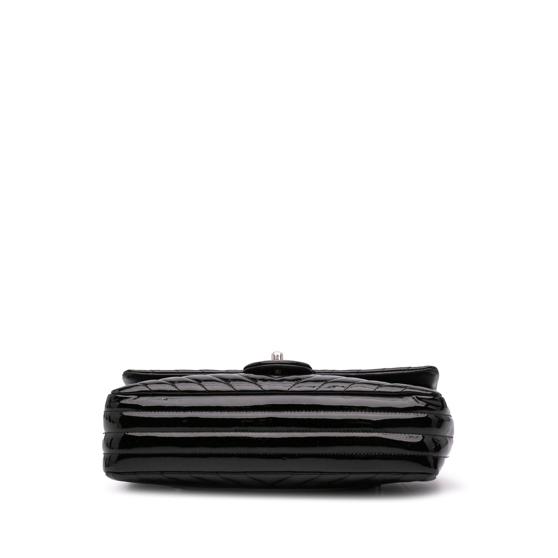 Chanel Classic Chevron Patent Double Flap Handbag Flap 2