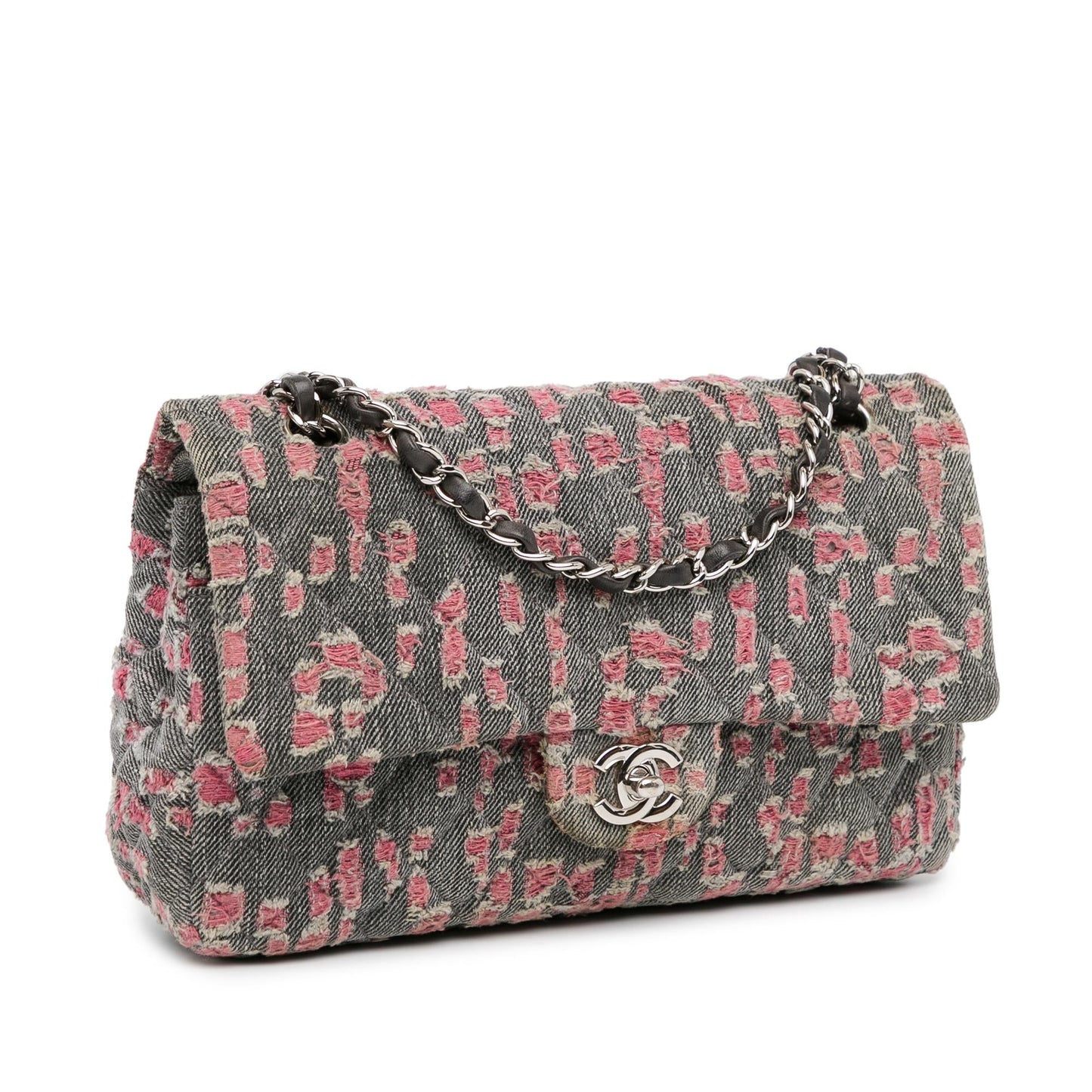 Chanel Classic Distressed Denim Double Flap SHG-FErwUx Handbag