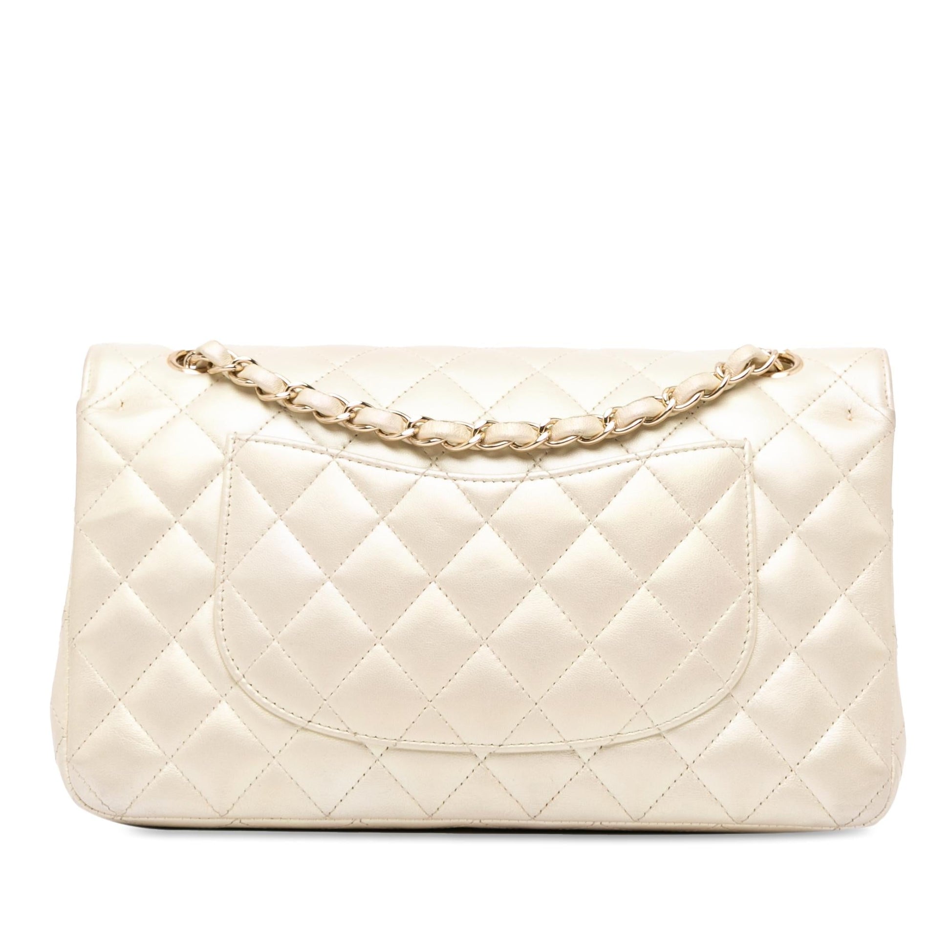 Chanel Medium Classic Iridescent Lambskin Double Flap (Shg-Kxztzr) Bag