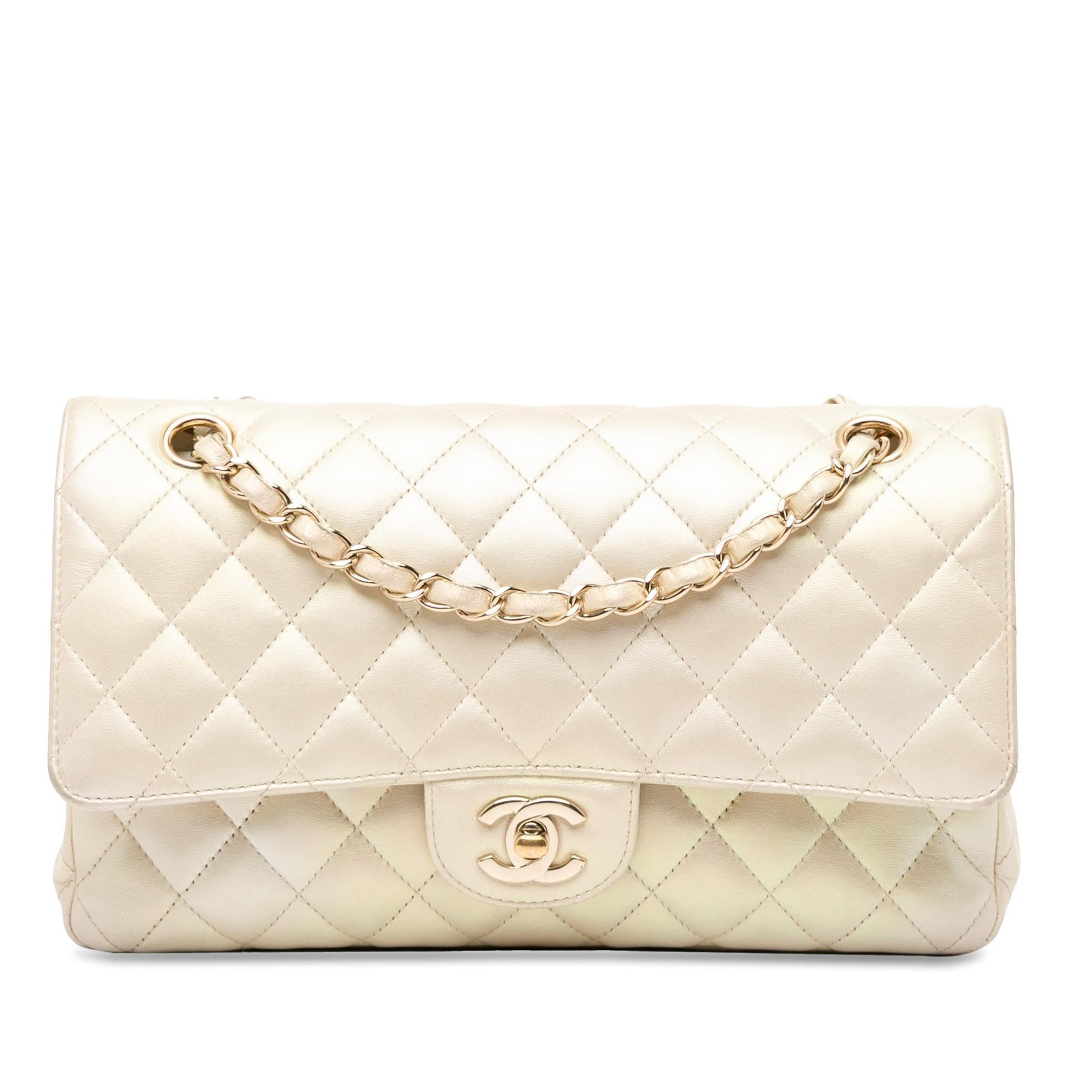 Chanel Classic Iridescent Lambskin Double Flap SHG-kXZTzR Handbag