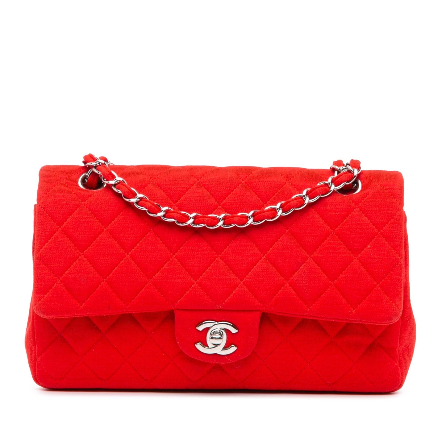 Chanel Classic Jersey Double Flap Handbag Shg 1Ces1P
