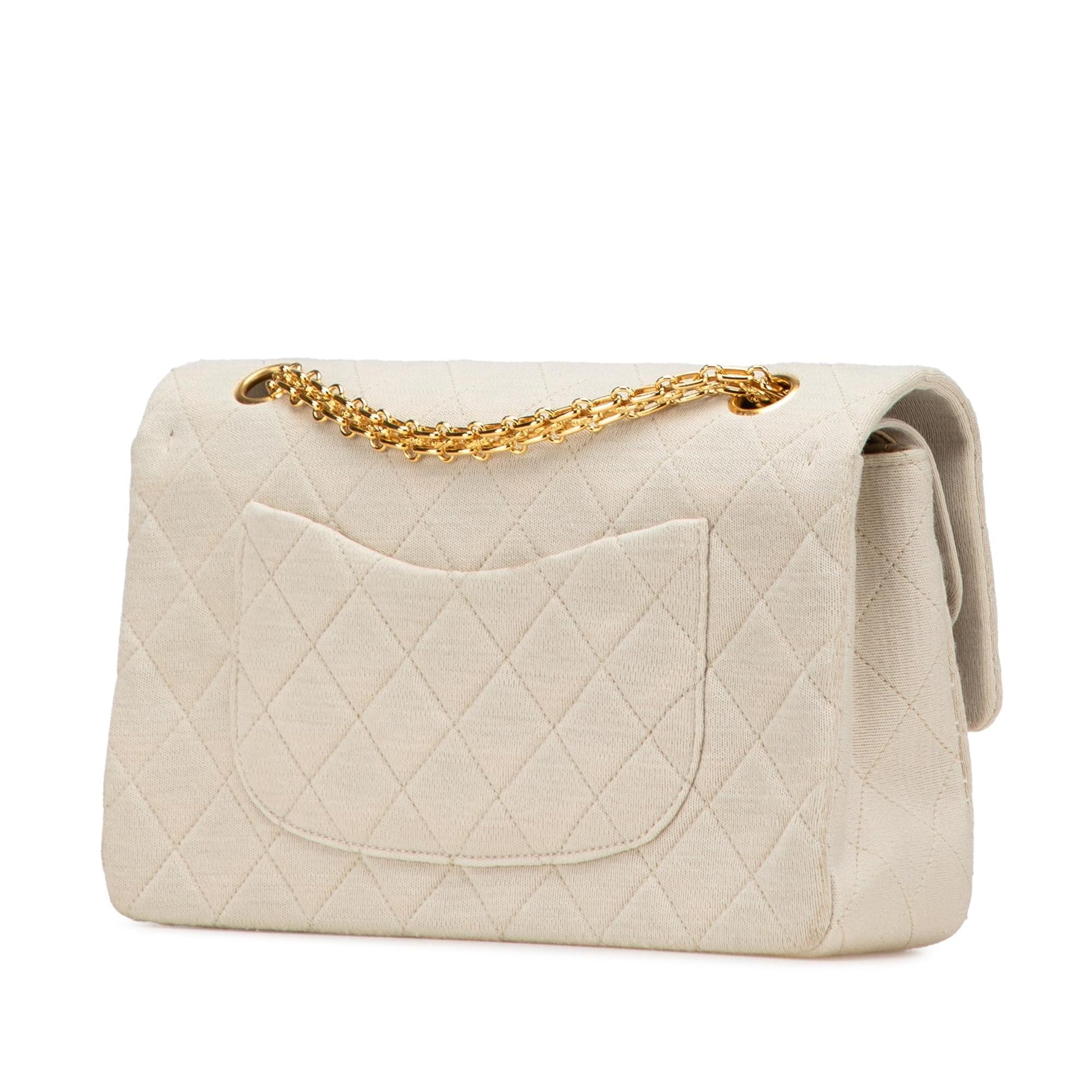 Chanel Classic Jersey Double Flap Handbag Flap 2