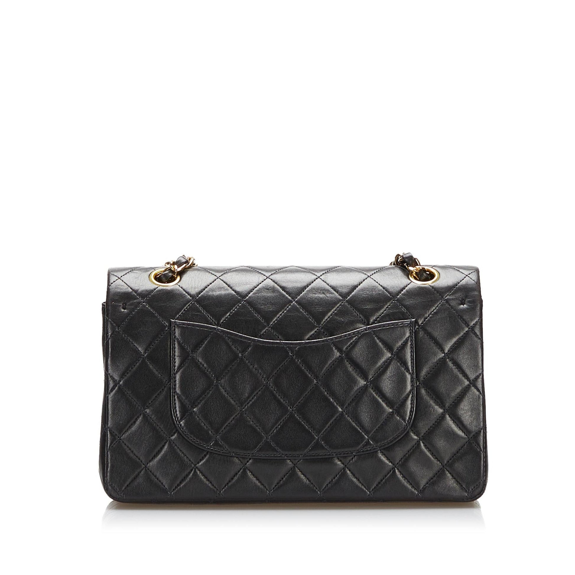 Chanel Classic Lambskin Double Flap SHG Shoulder Bag 8