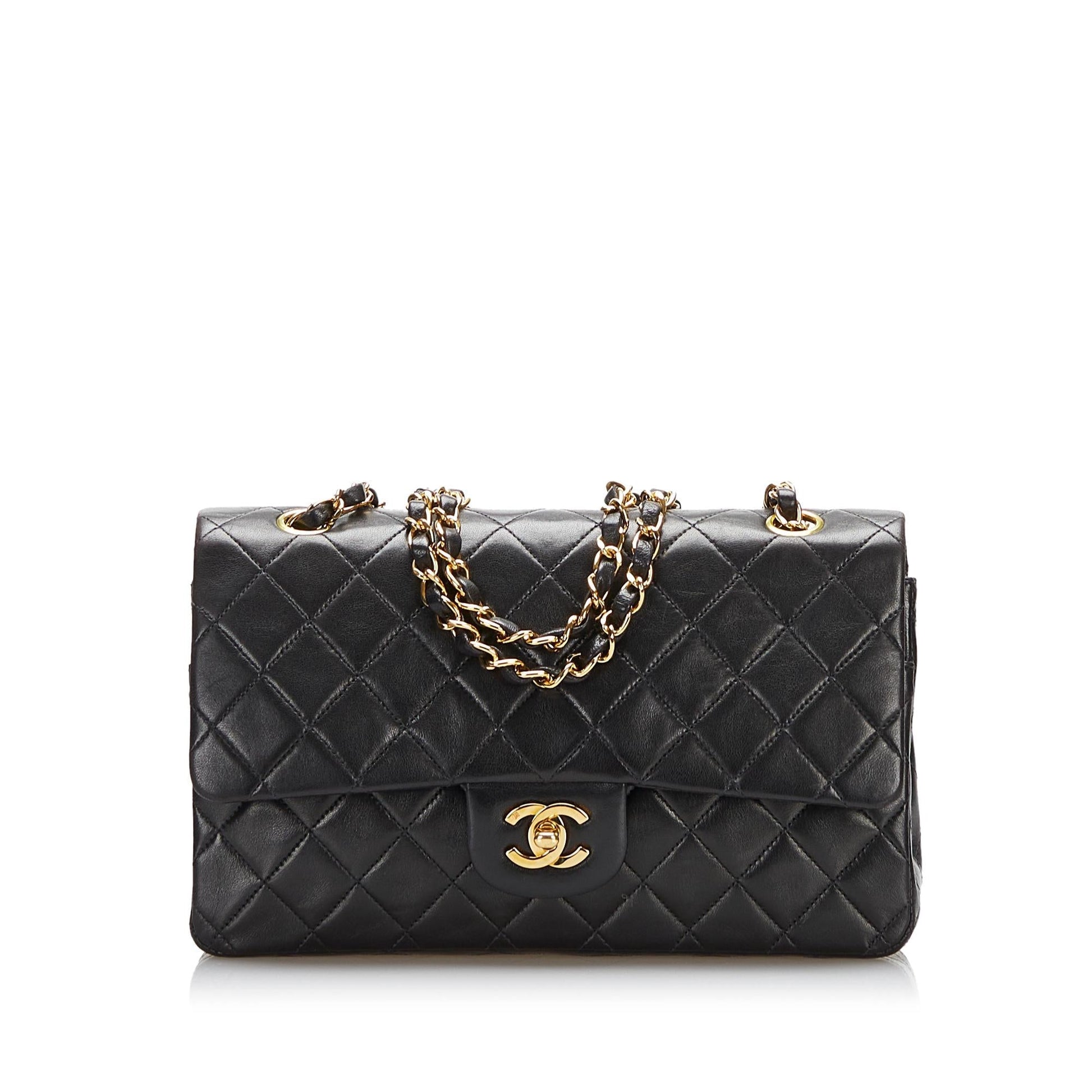 Chanel Classic Lambskin Double Flap SHG Shoulder Bag 8