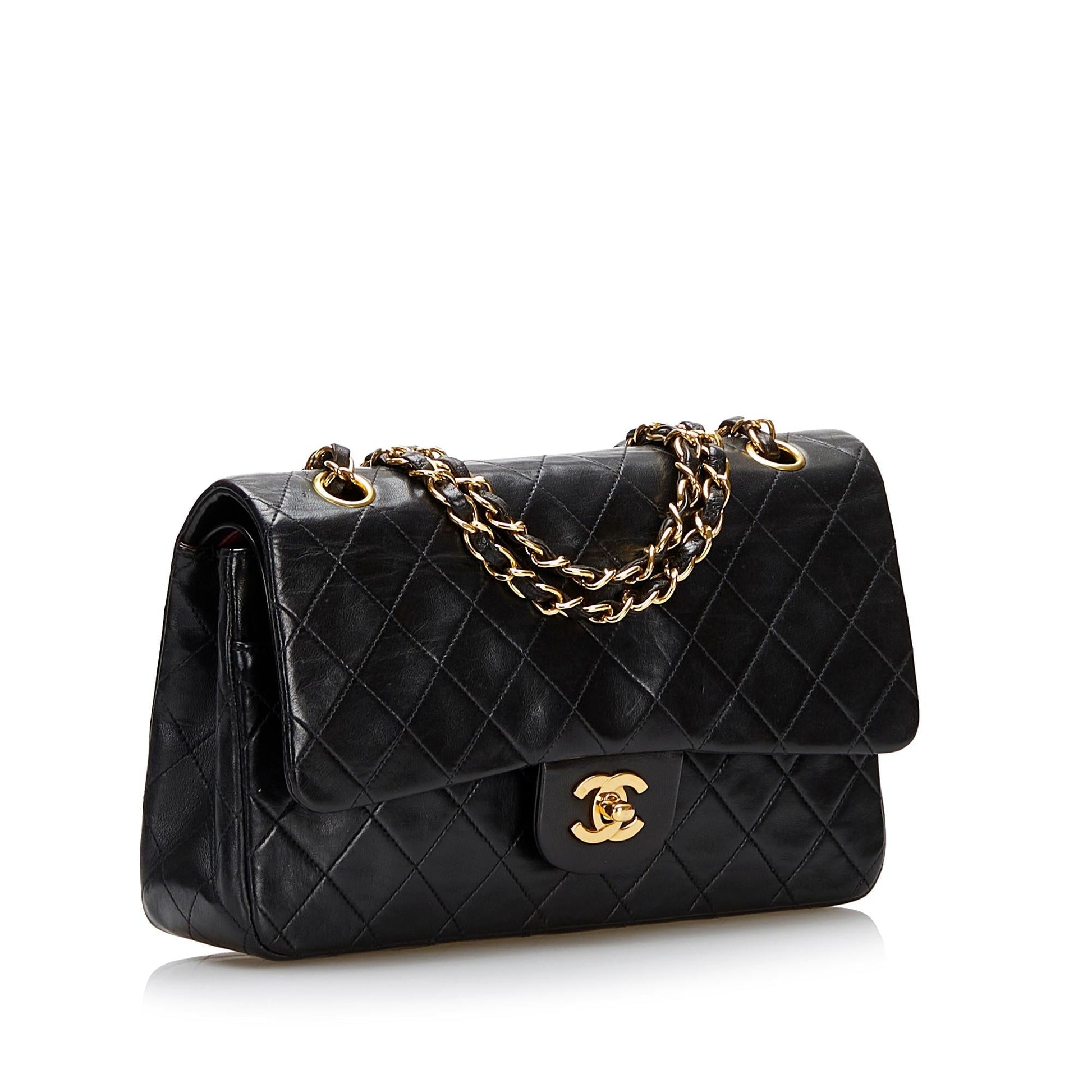 Chanel Classic Lambskin Double Flap SHG Handbag 4
