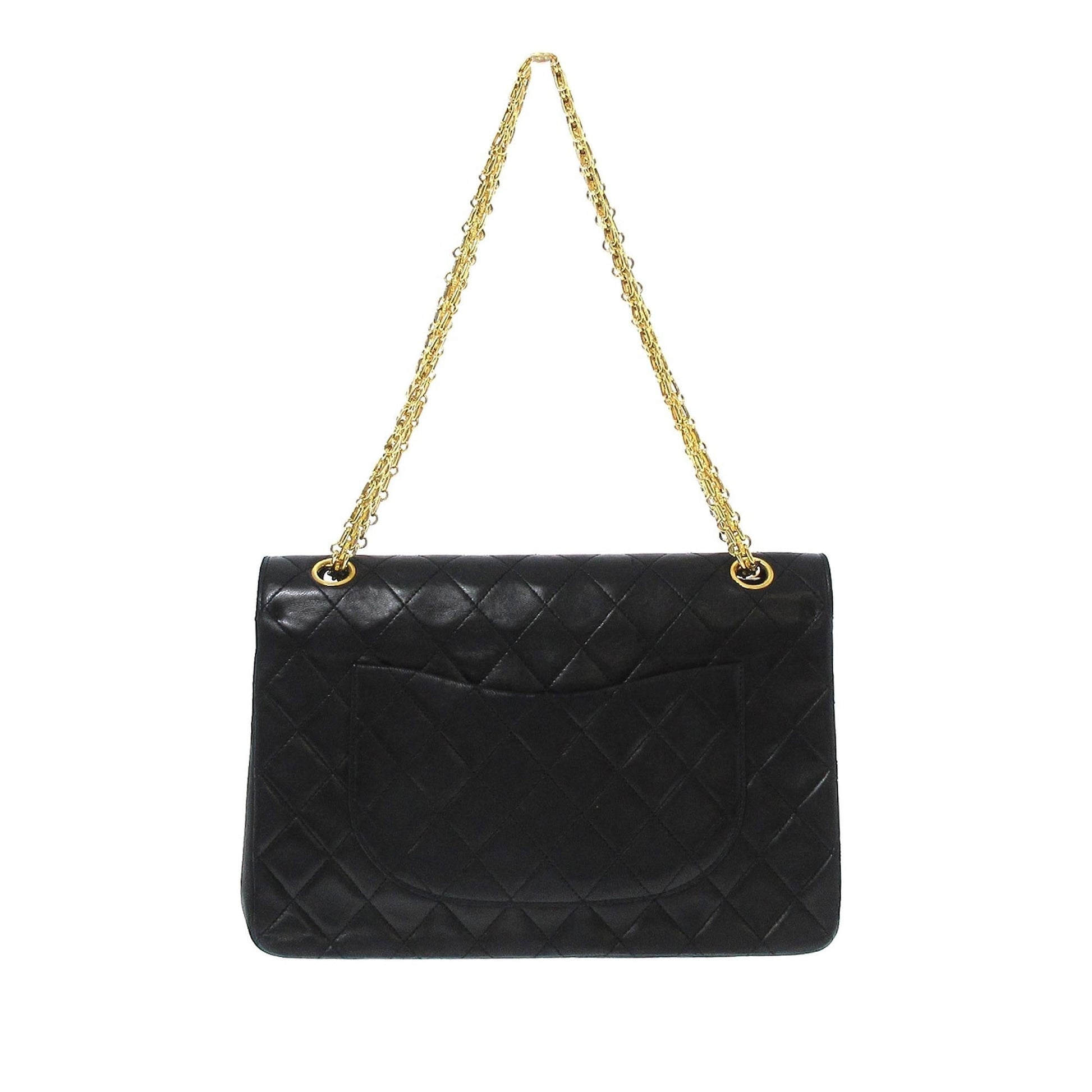 Chanel Classic Lambskin Double Flap SHG Handbag 5