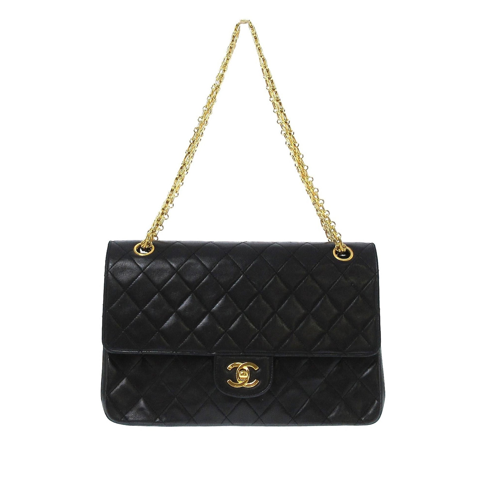 Chanel Classic Lambskin Double Flap SHG Handbag 5