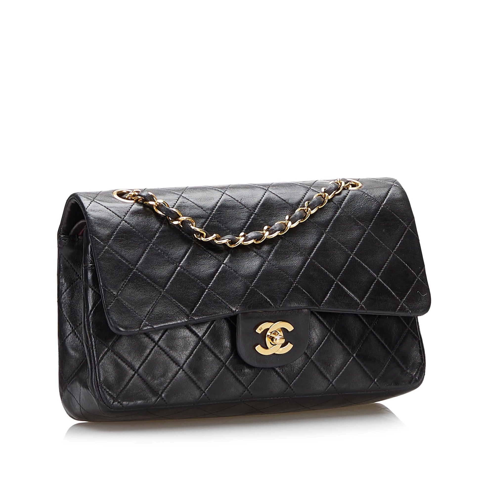Chanel Classic Lambskin Double Flap SHG Handbag 6