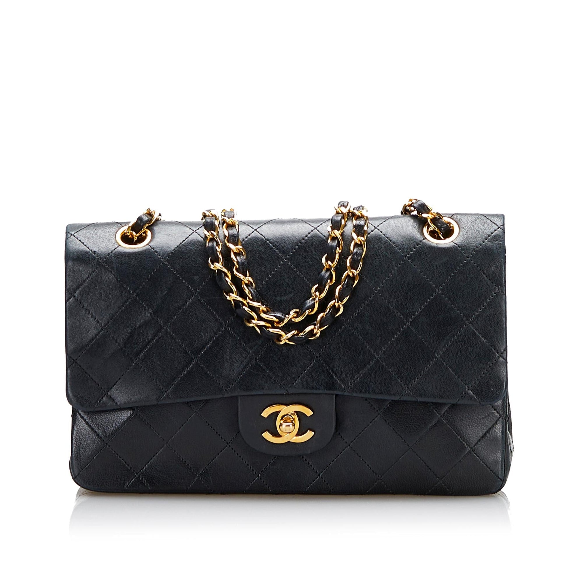 Chanel Classic Lambskin Double Flap SHG Handbag 8