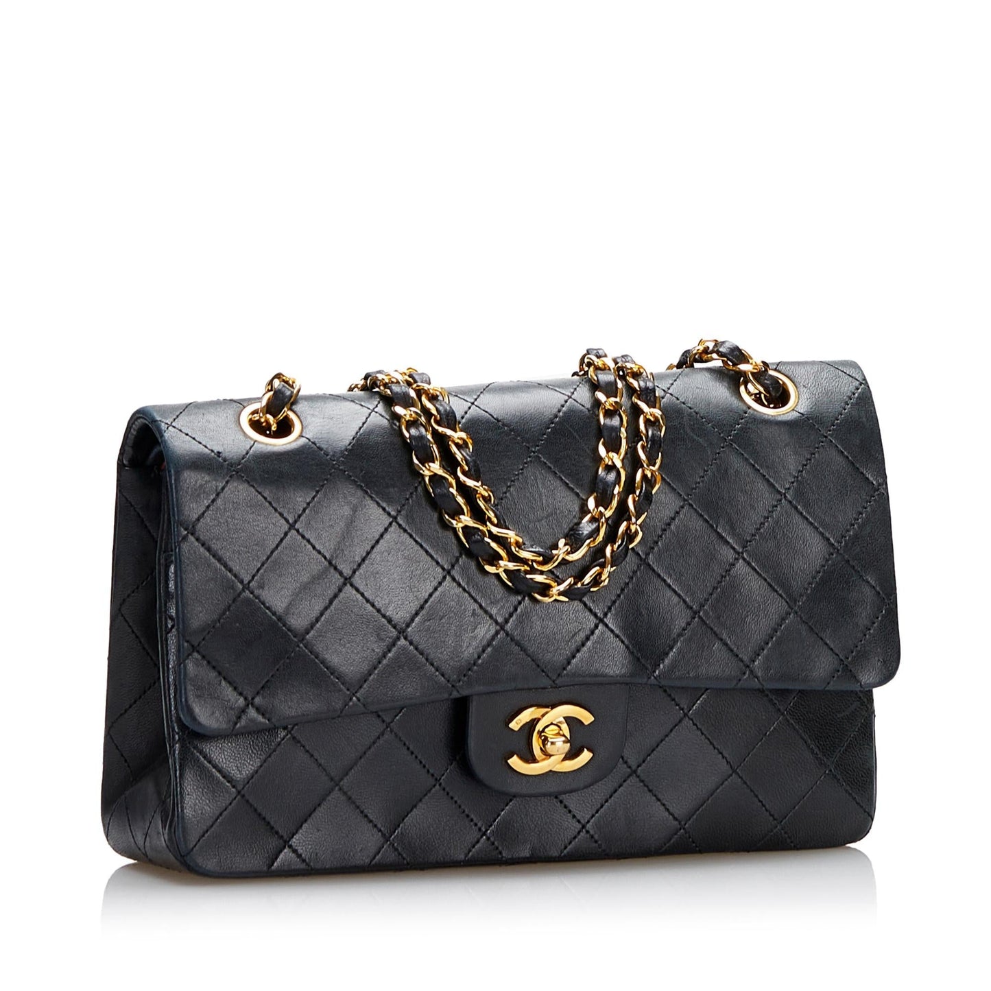 Chanel Classic Lambskin Double Flap SHG Handbag 8