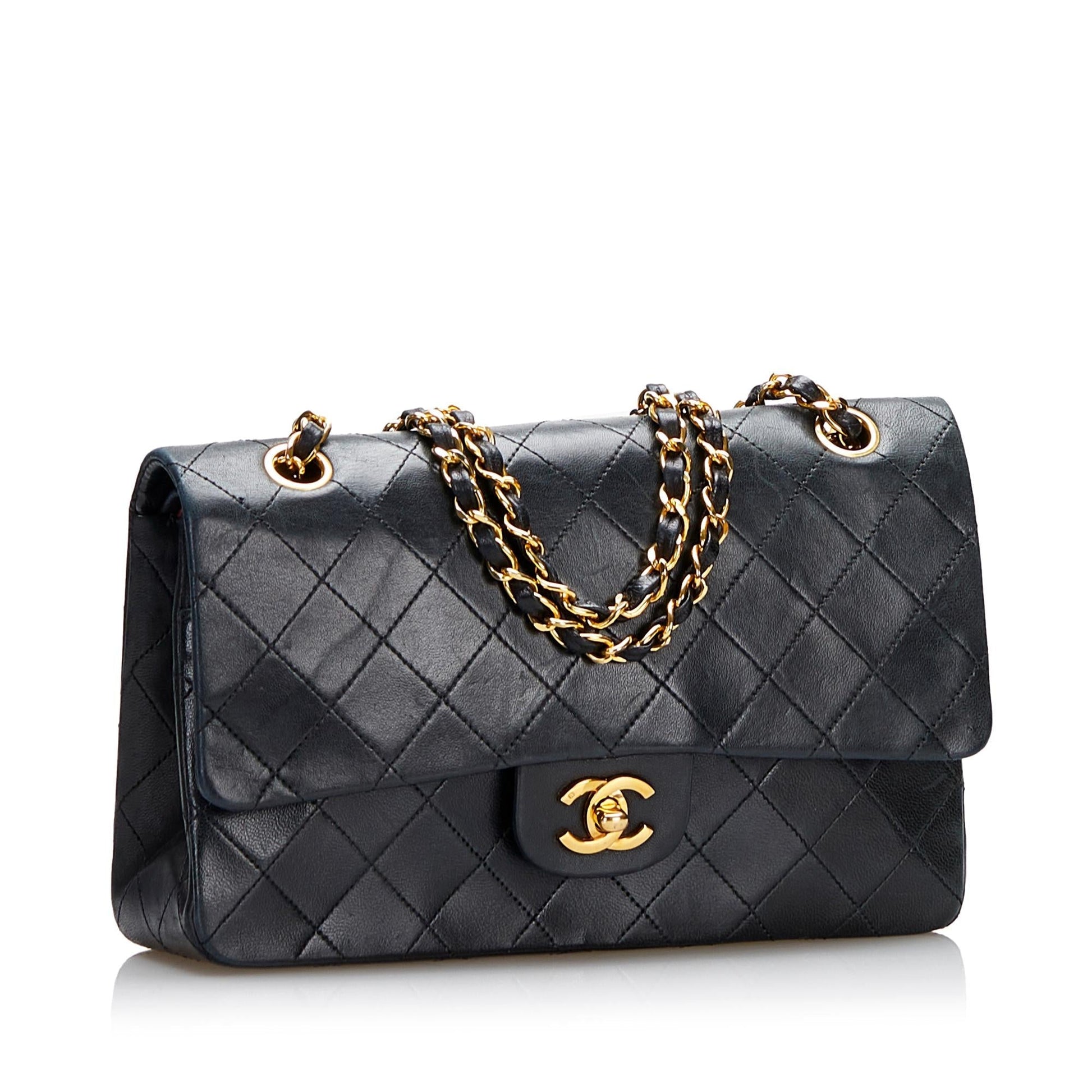 Chanel Classic Lambskin Double Flap SHG Handbag 8