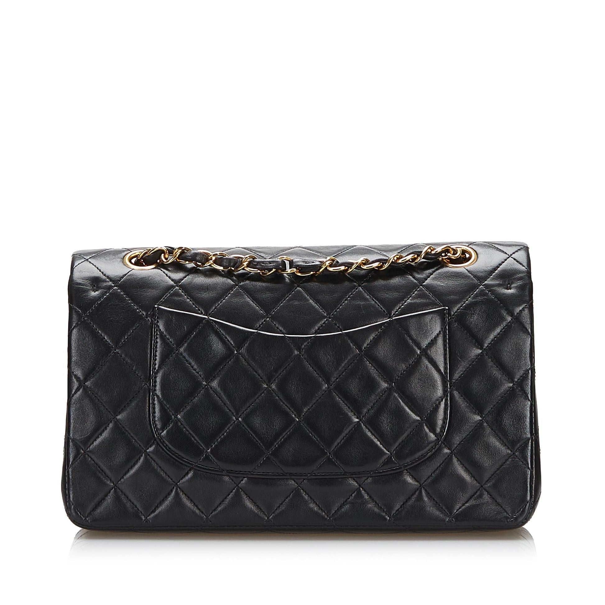 Chanel Classic Lambskin Double Flap SHG Handbag 10