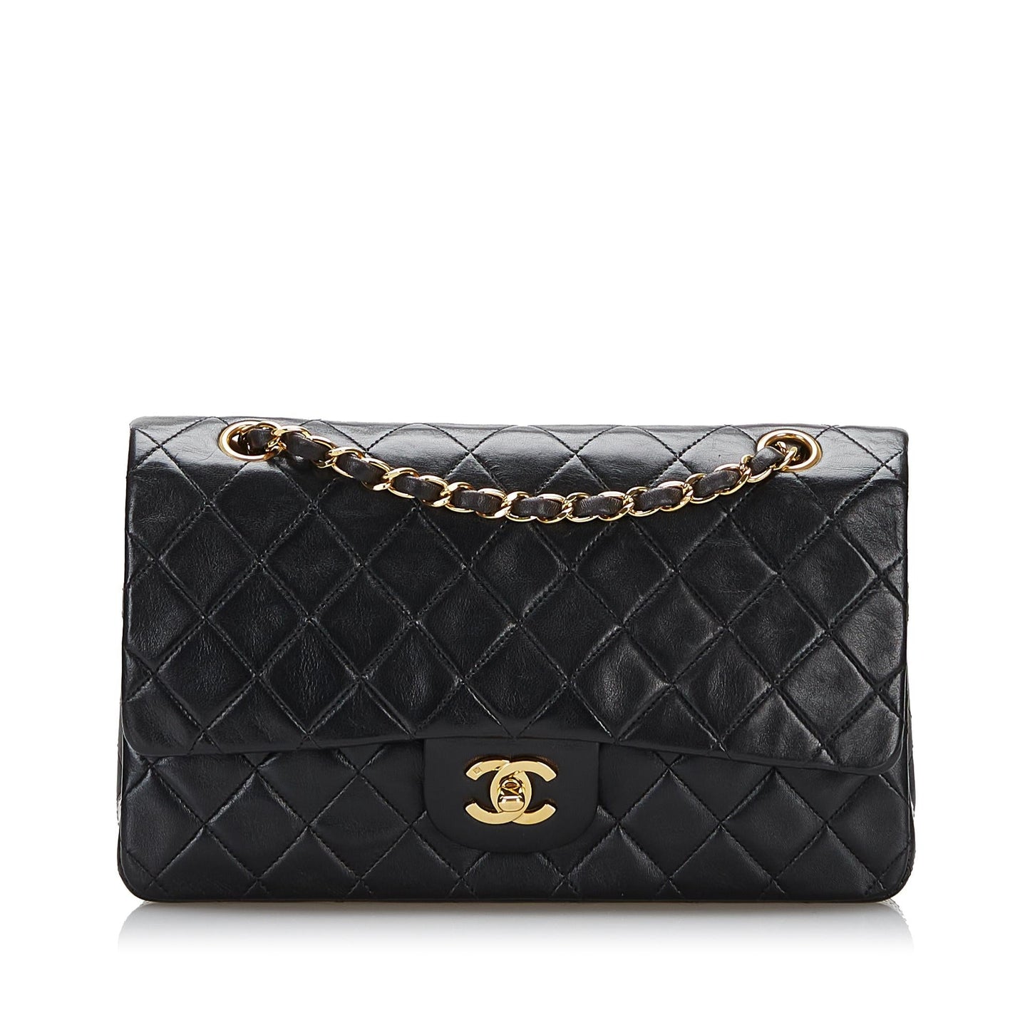 Chanel Classic Lambskin Double Flap SHG Handbag 10