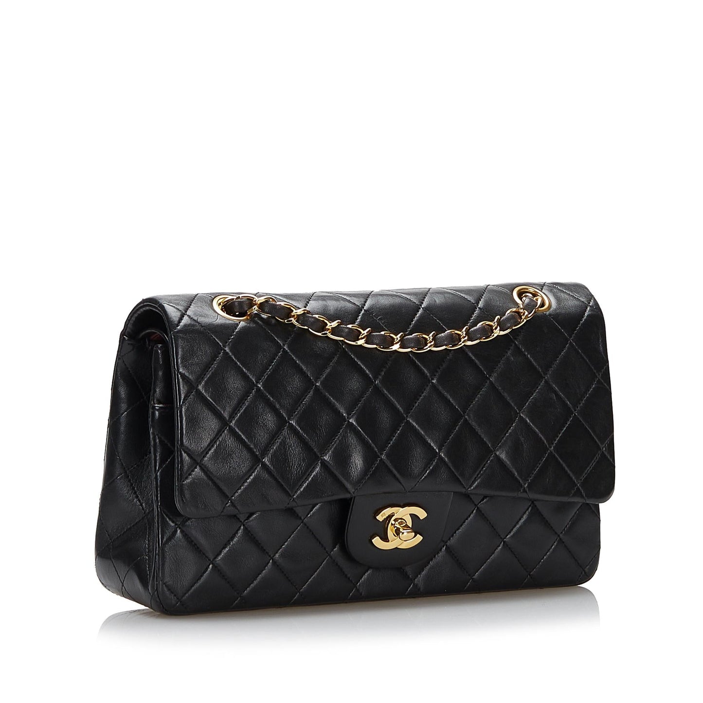 Chanel Classic Lambskin Double Flap SHG Handbag 10