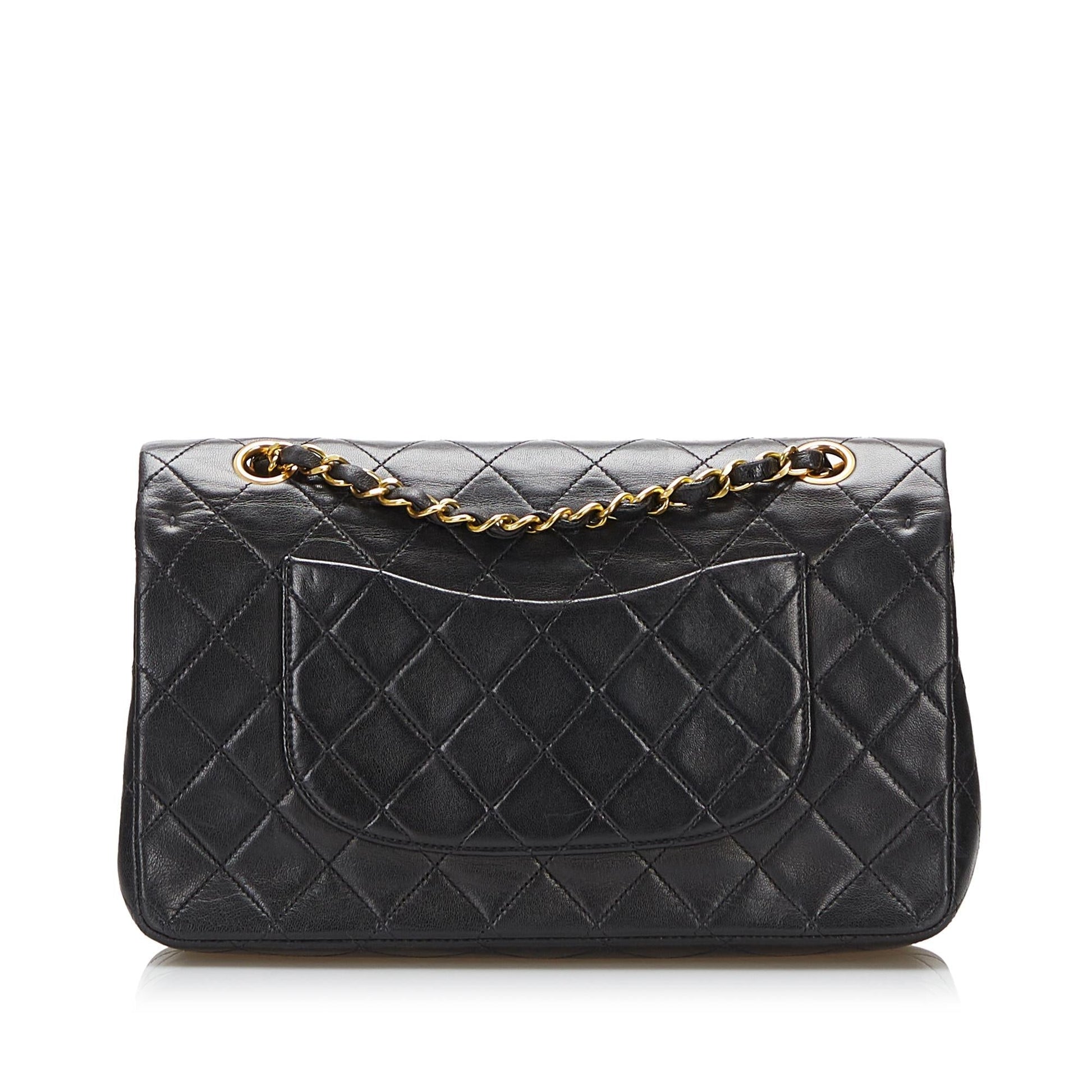 Chanel Classic Lambskin Double Flap SHG Handbag 12