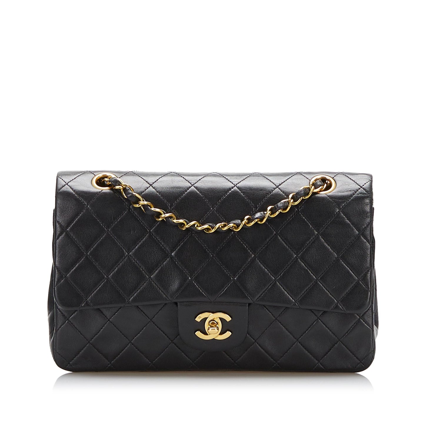 Chanel Classic Lambskin Double Flap SHG Handbag 12