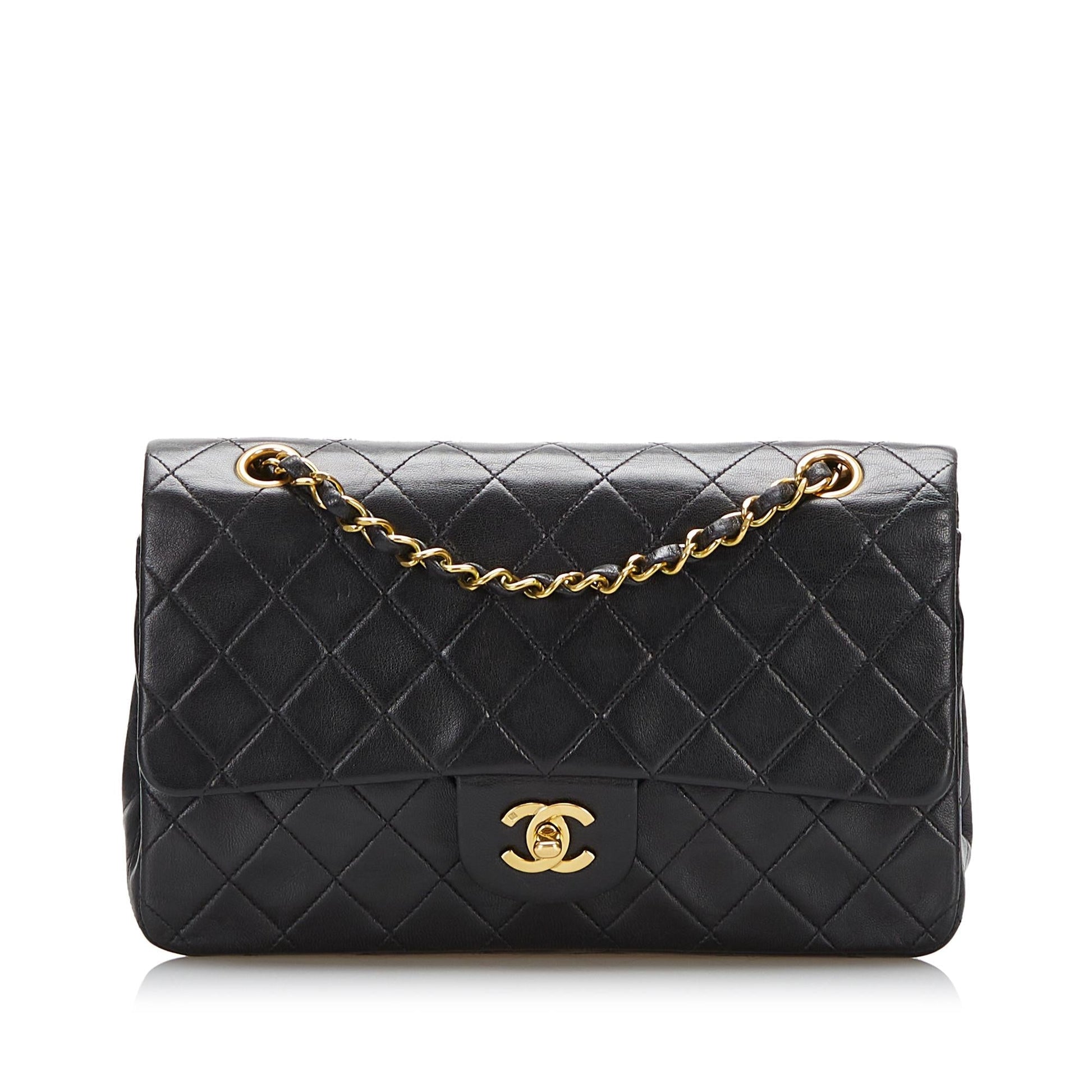Chanel Classic Lambskin Double Flap SHG Handbag 12