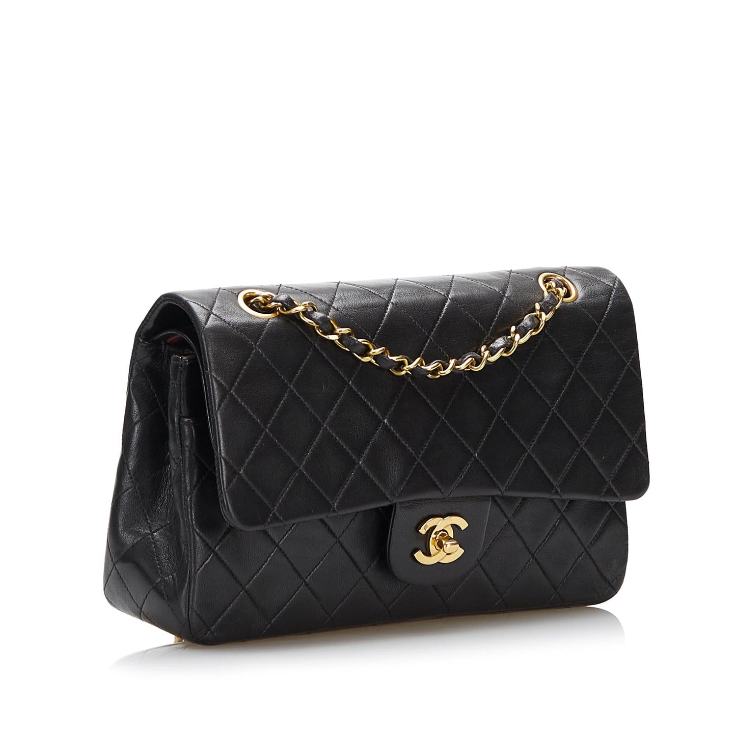 Chanel Classic Lambskin Double Flap SHG Handbag 12