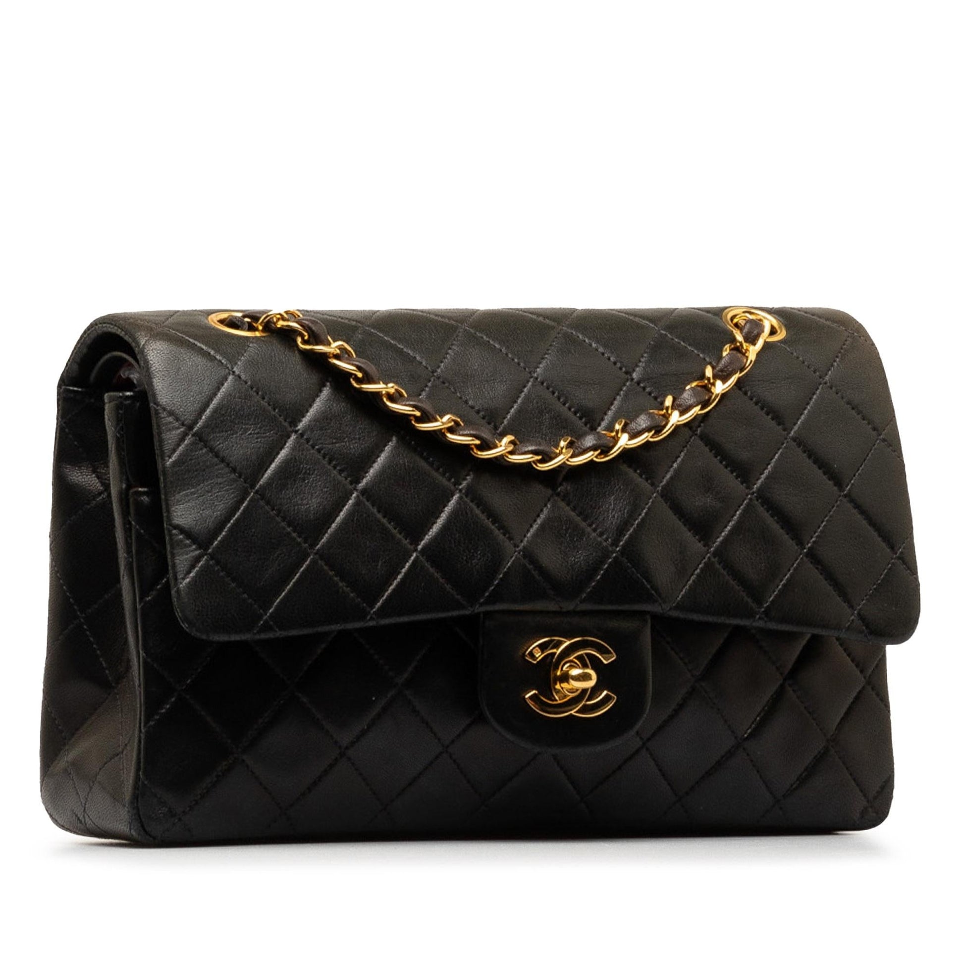 Chanel Medium Classic Lambskin Double Flap (Shg-Ihtqbt) Bag