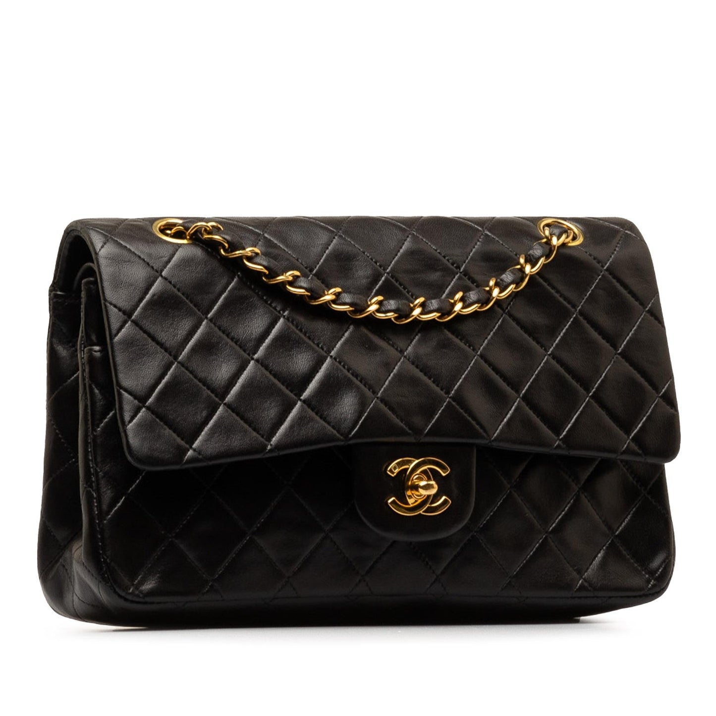 Chanel Medium Classic Lambskin Double Flap (Shg-E2K5Nf) Bag