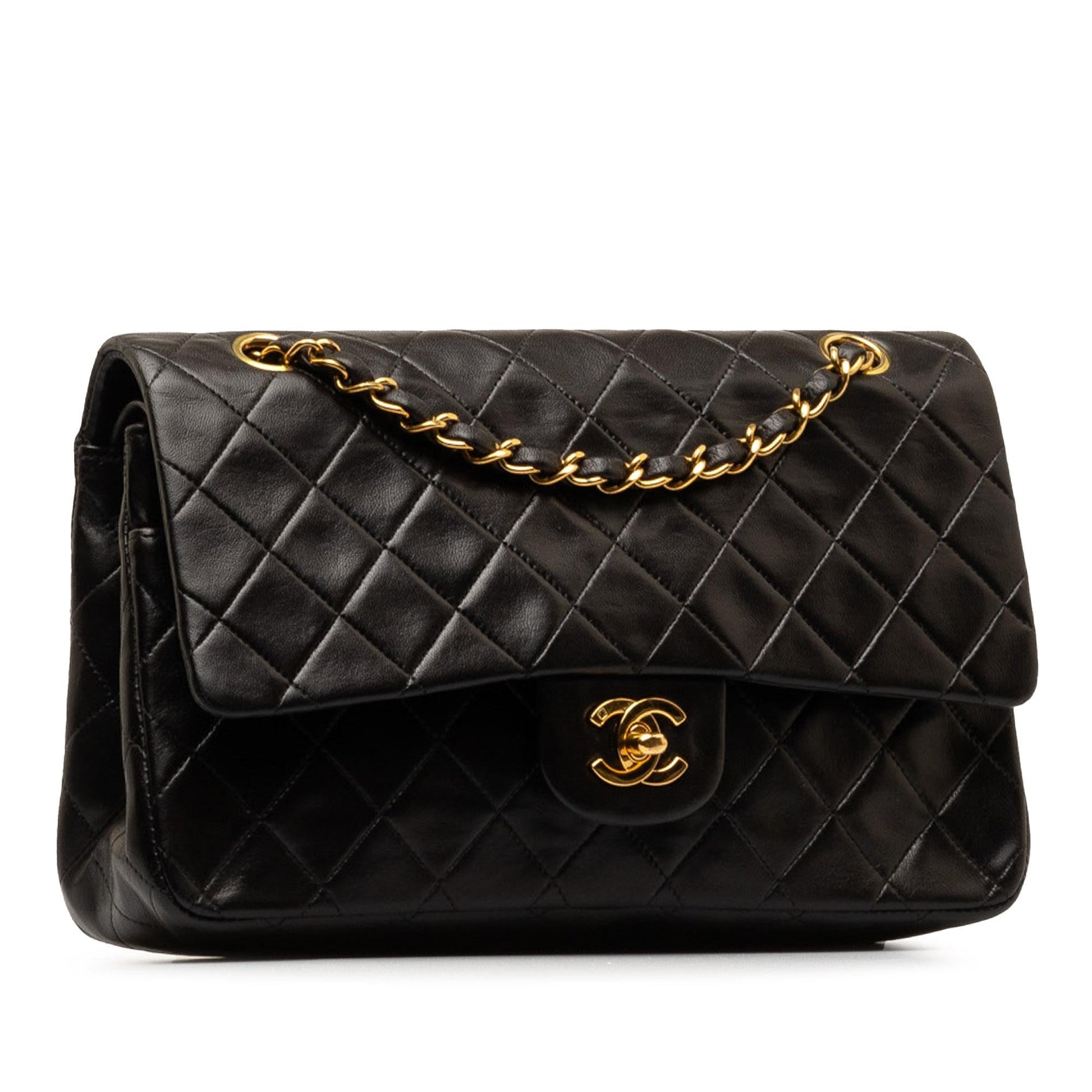Chanel Medium Classic Lambskin Double Flap (Shg-E2K5Nf) Bag