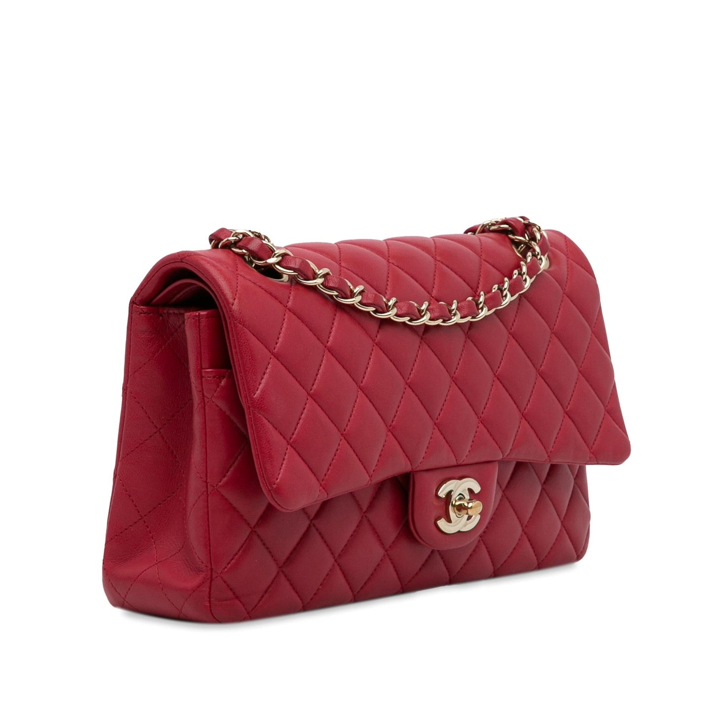Chanel Medium Classic Lambskin Double Flap (Shg-6Udiqp) Bag