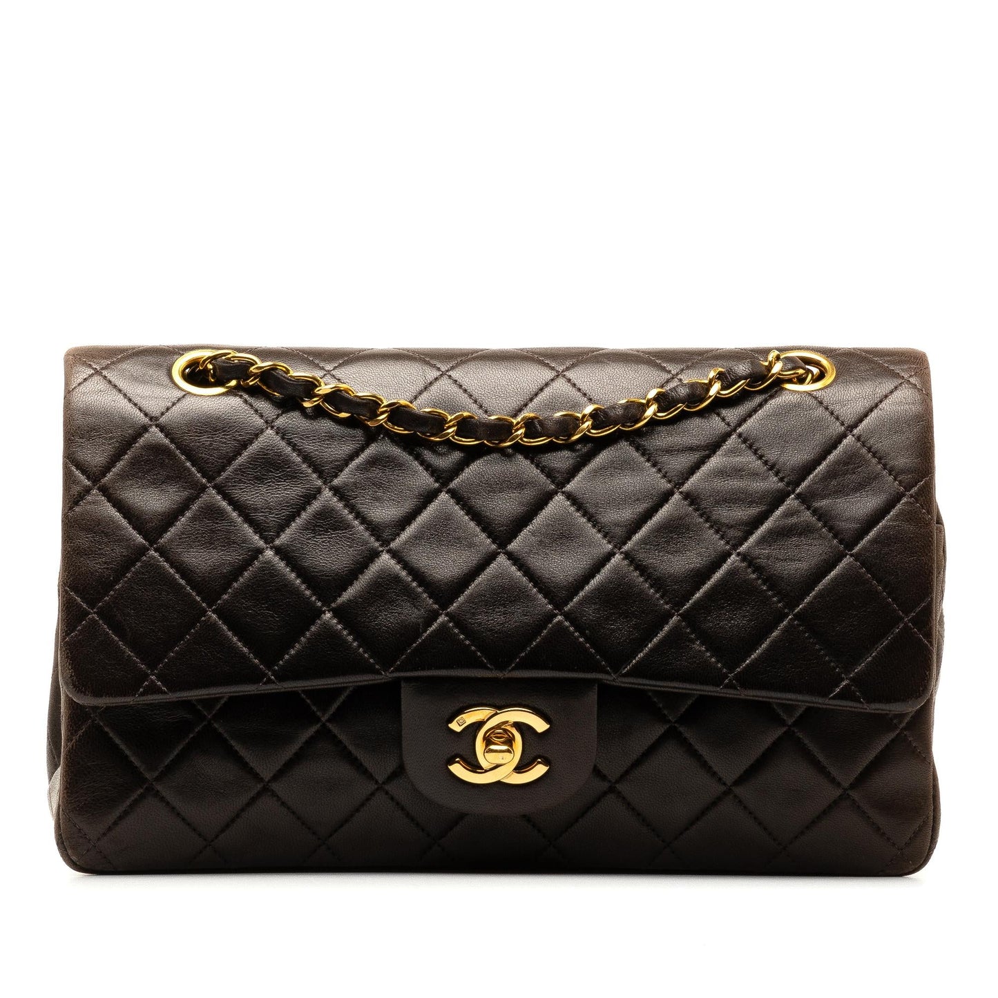 Chanel Medium Classic Lambskin Double Flap (Shg-Xchk0A) Bag
