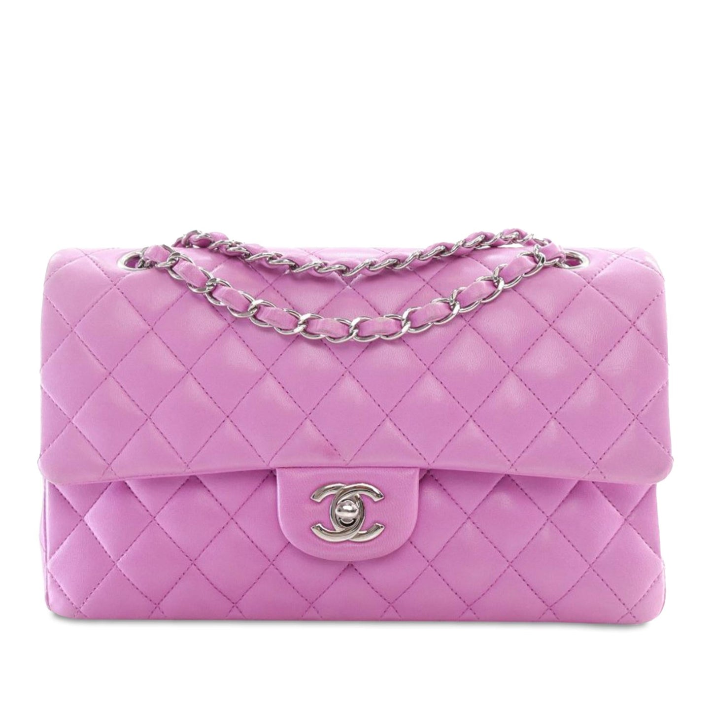 Chanel Medium Classic Lambskin Double Flap (Shg-Jp2Fgw) Bag