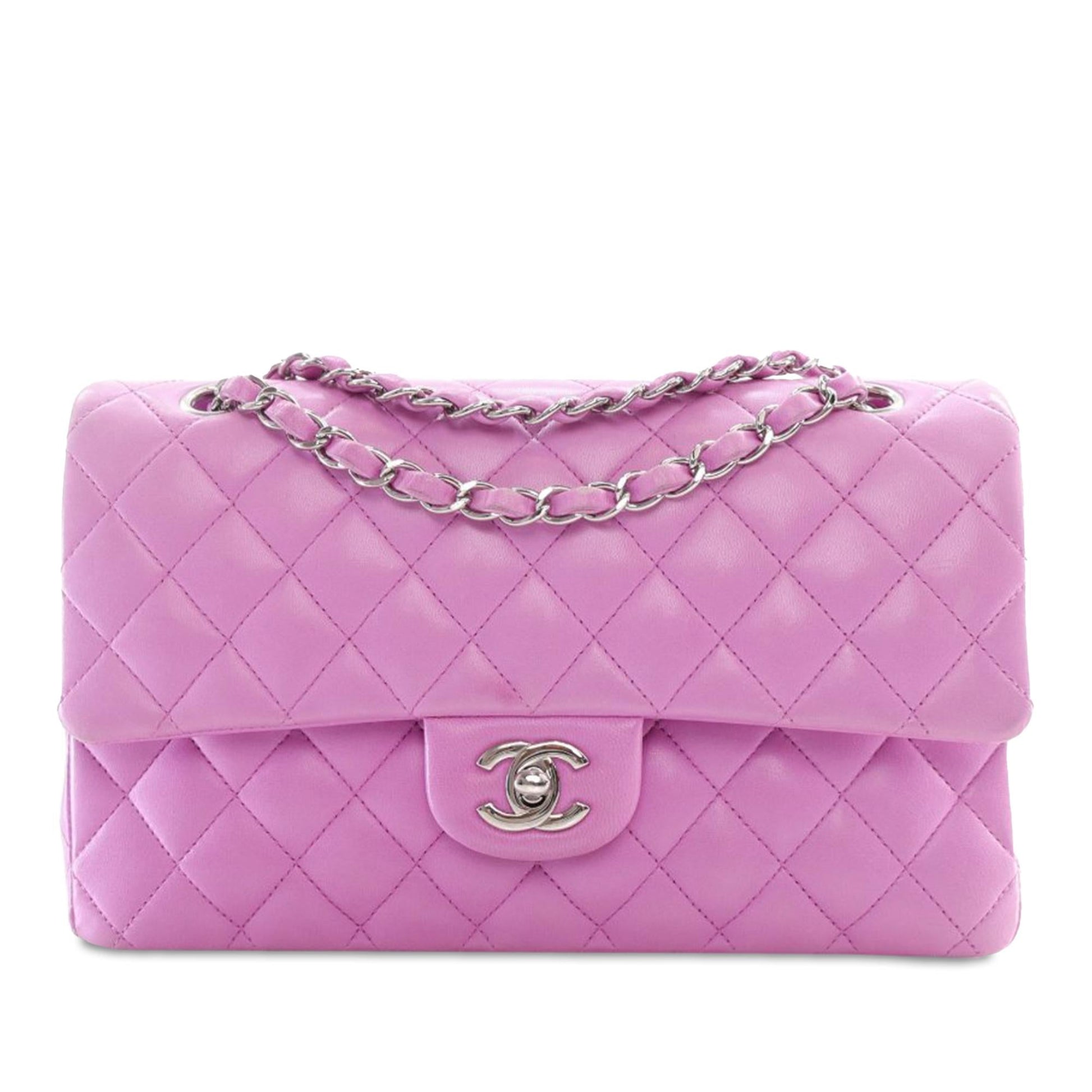 Chanel Medium Classic Lambskin Double Flap (Shg-Jp2Fgw) Bag
