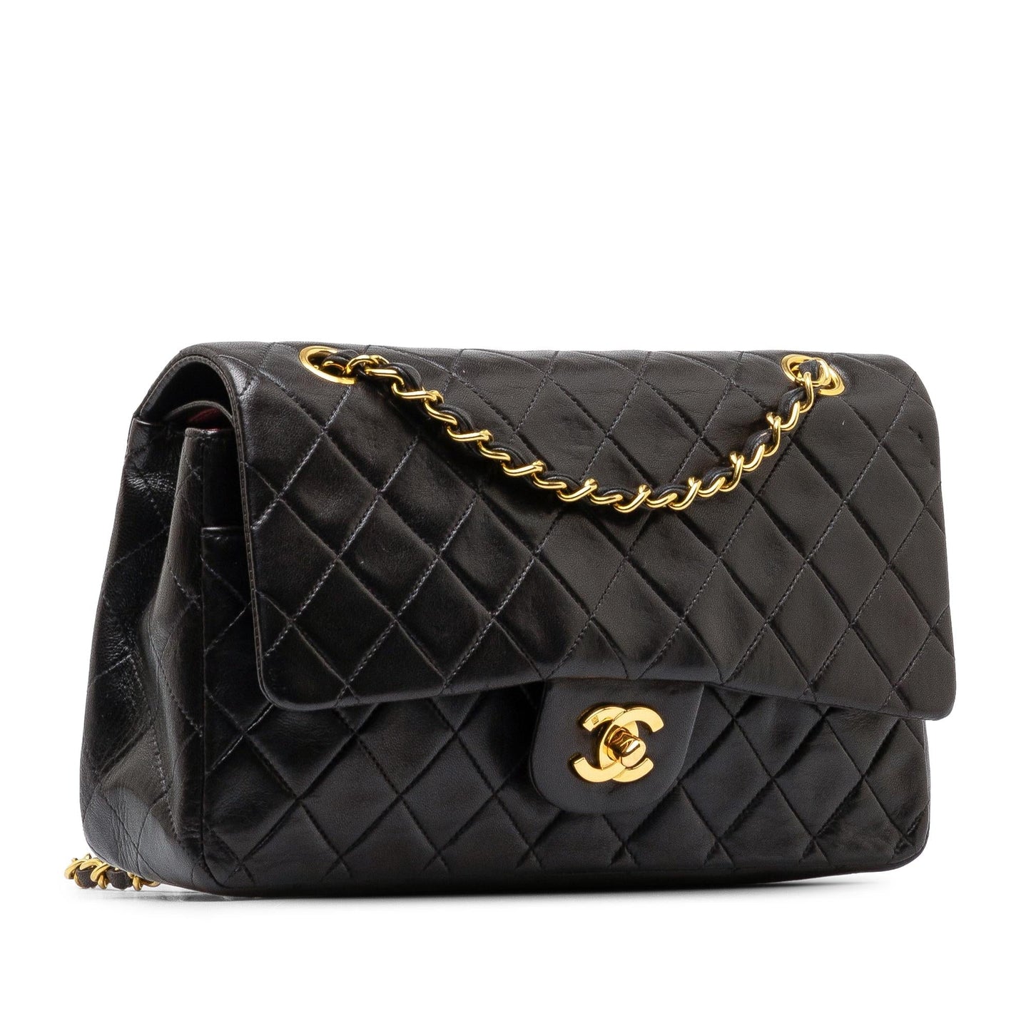 Chanel Medium Classic Lambskin Double Flap (Shg-9Q5Whq) Bag