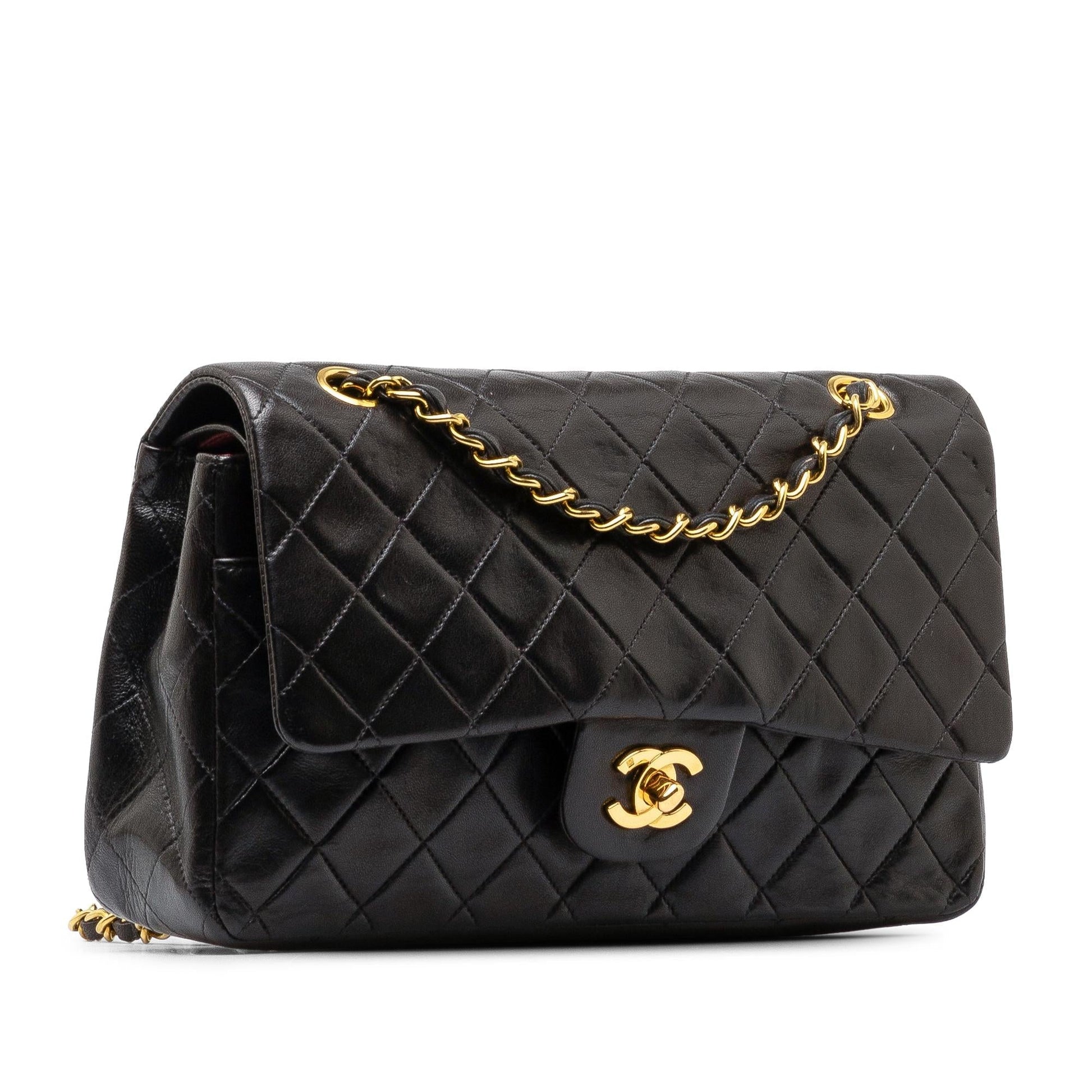Chanel Medium Classic Lambskin Double Flap (Shg-9Q5Whq) Bag