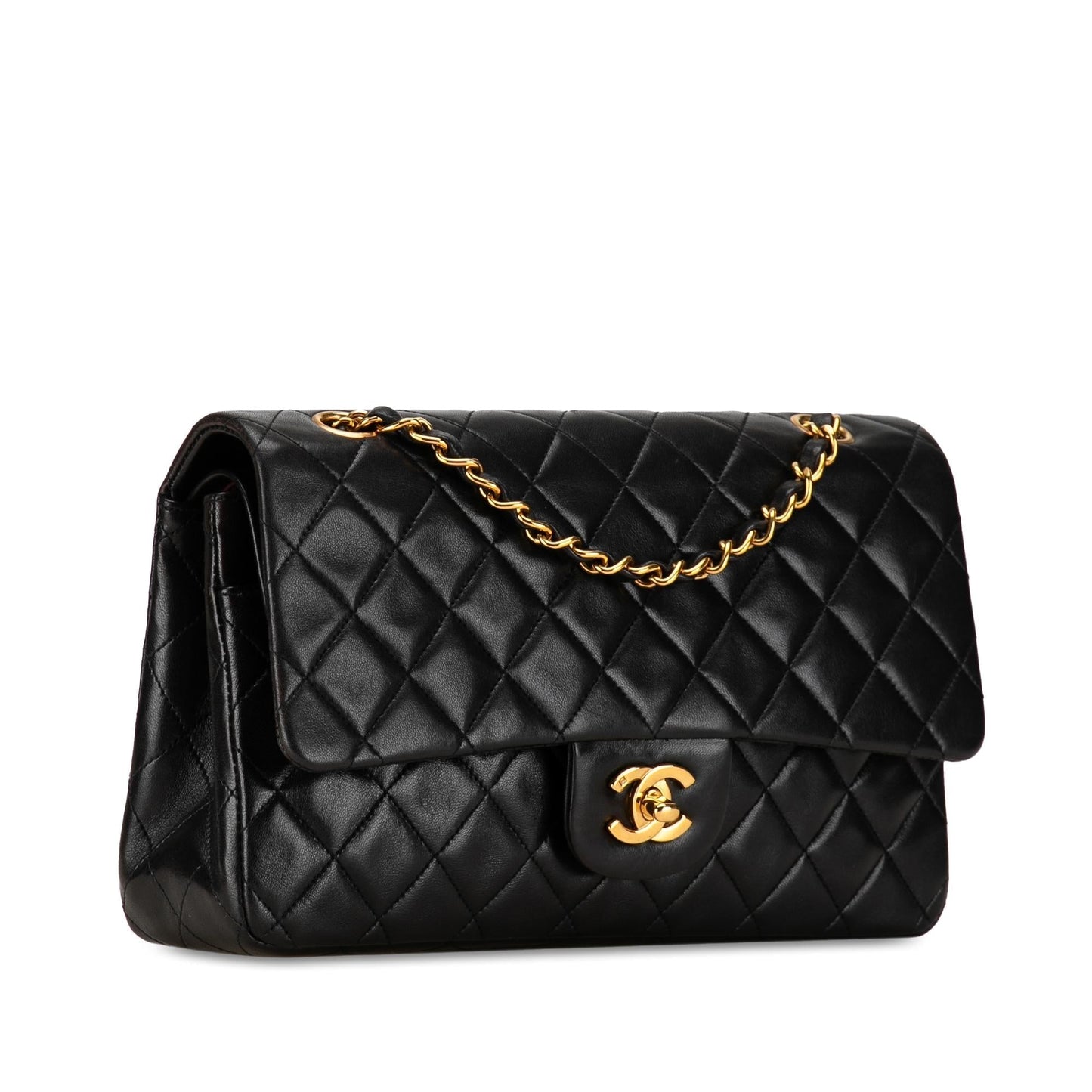 Chanel Medium Classic Lambskin Double Flap (Shg-U6Xslk) Bag