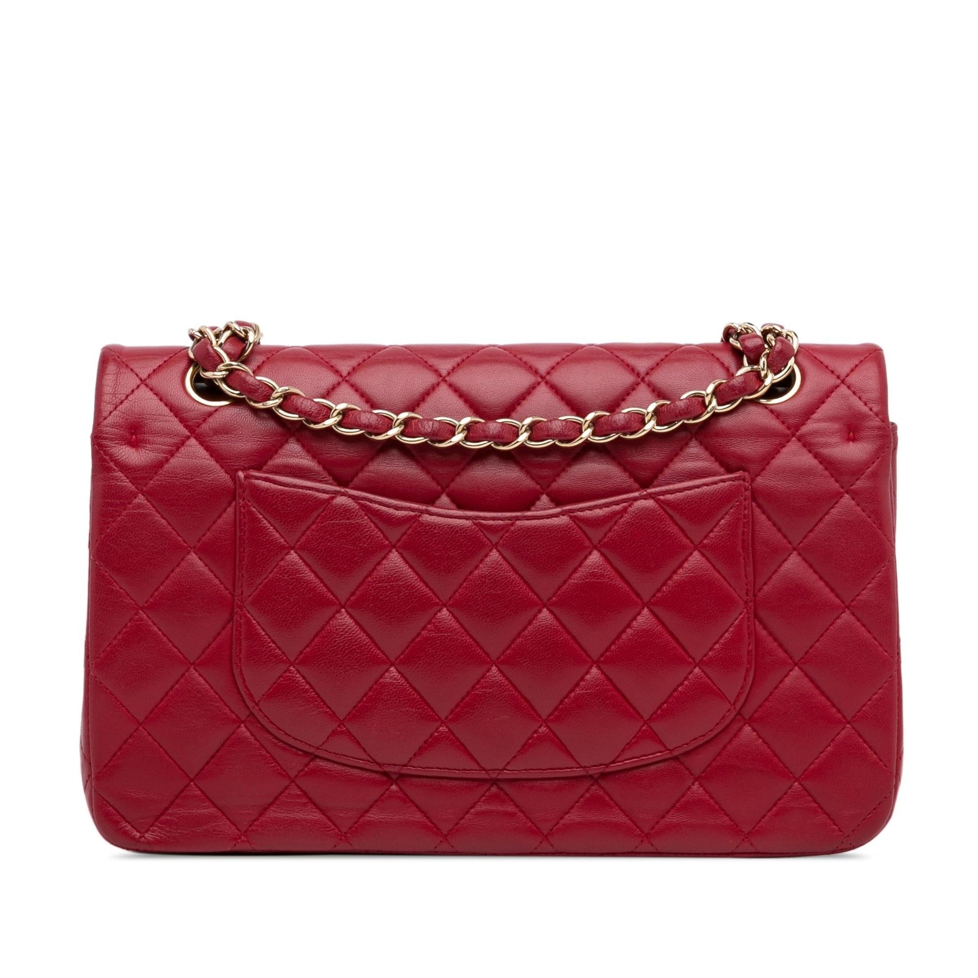 Chanel Medium Classic Lambskin Double Flap (SHG-VyY1OR)