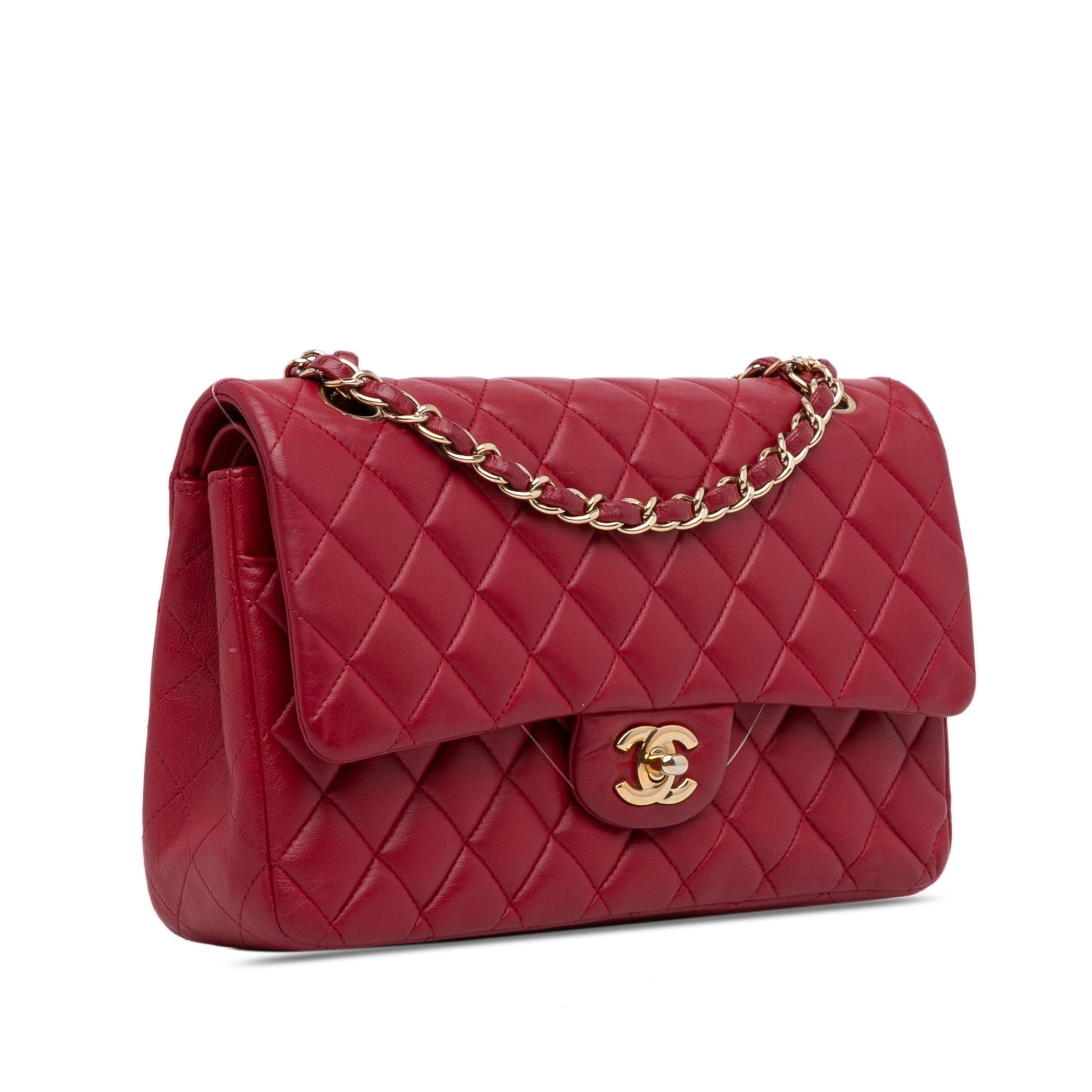 Chanel Medium Classic Lambskin Double Flap (Shg-Vyy1Or) Bag