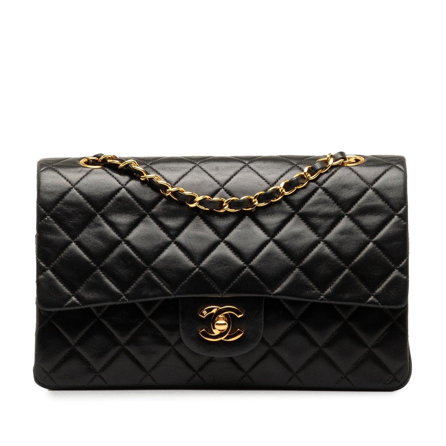 Chanel Medium Classic Lambskin Double Flap (Shg-9Pzcmq) Bag